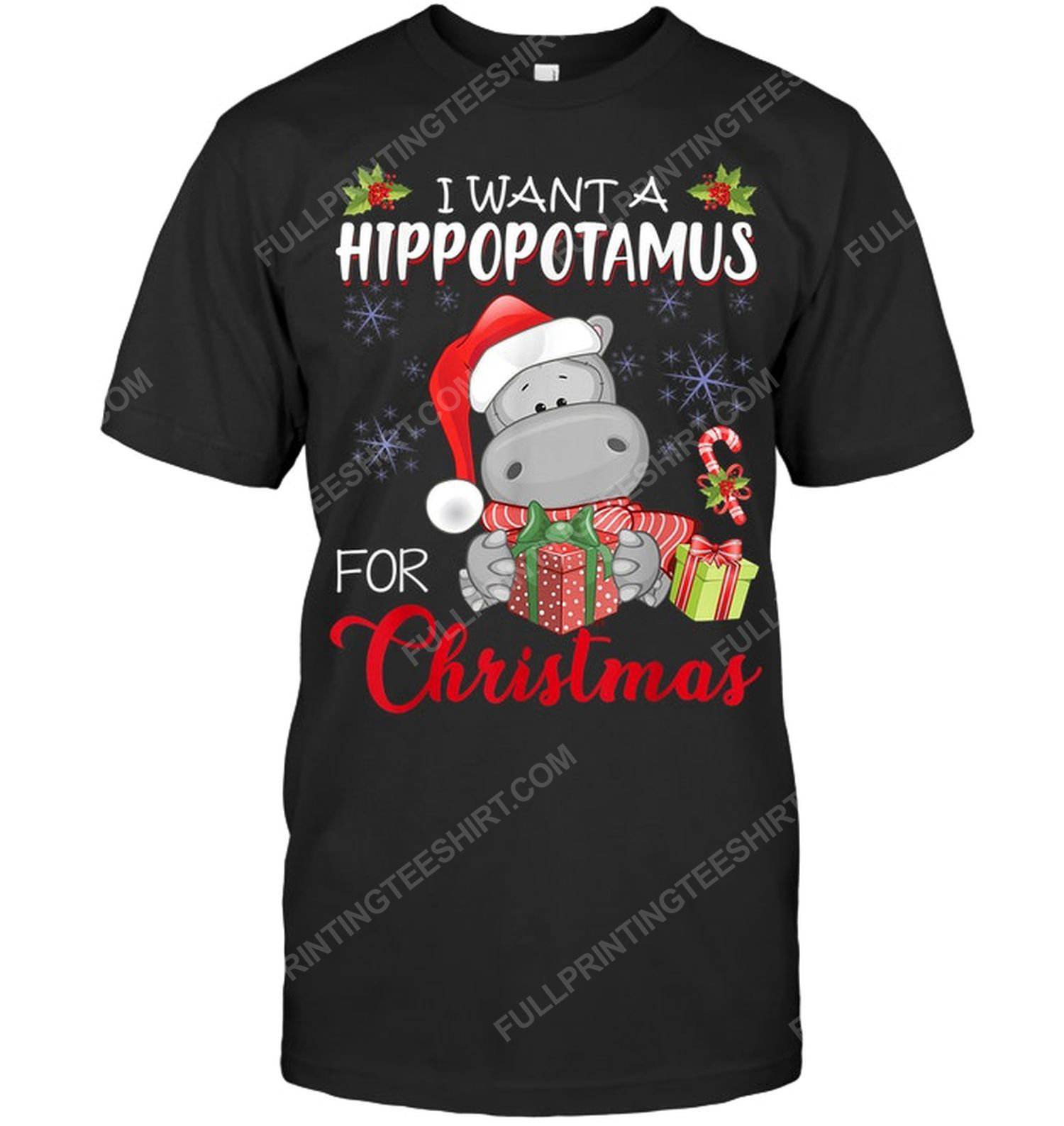 I want a hippopotamus for christmas tshirt