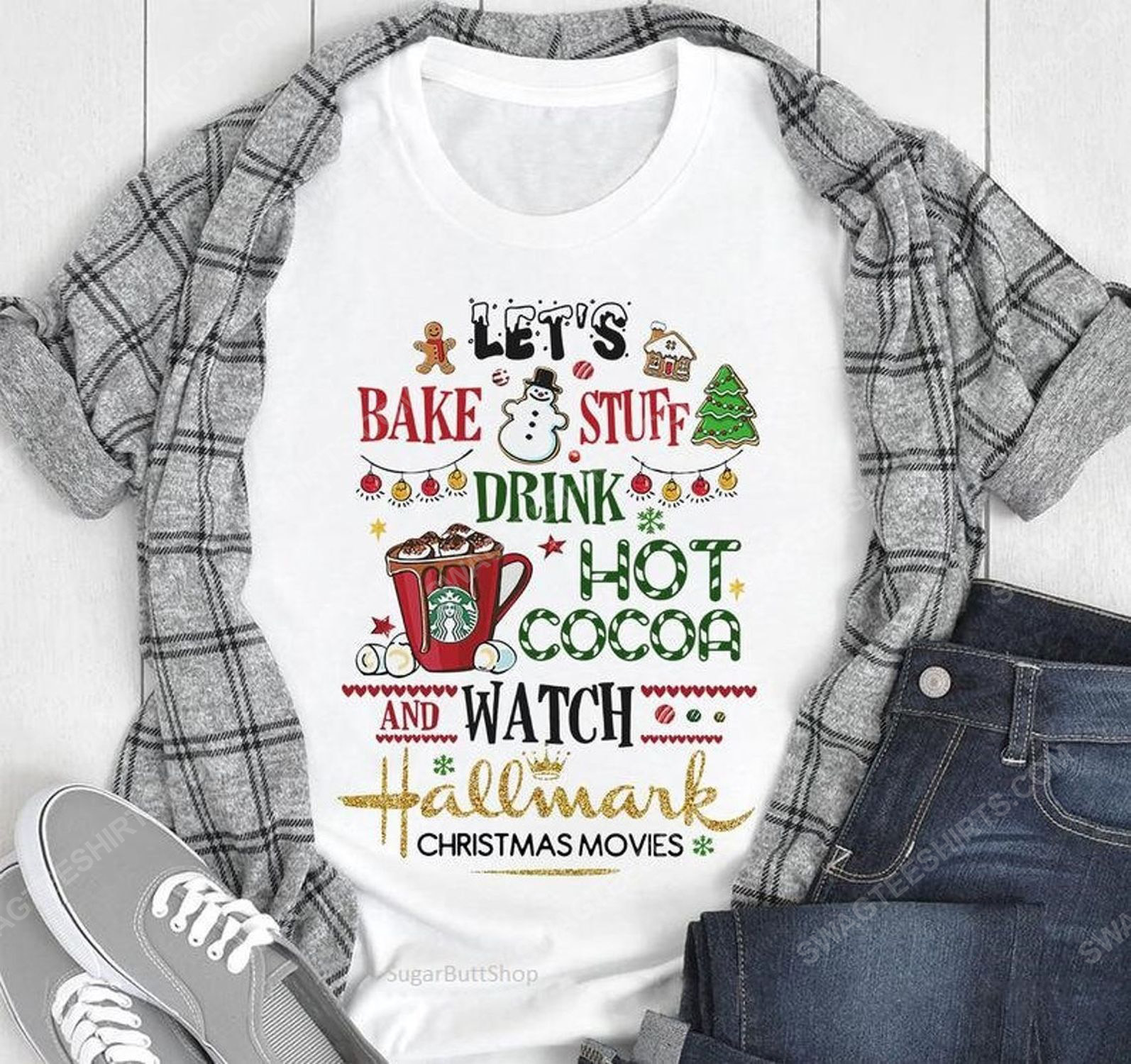 It's a hot cocoa fire place flannelpjs hallmark channel kind of day shirt 3
