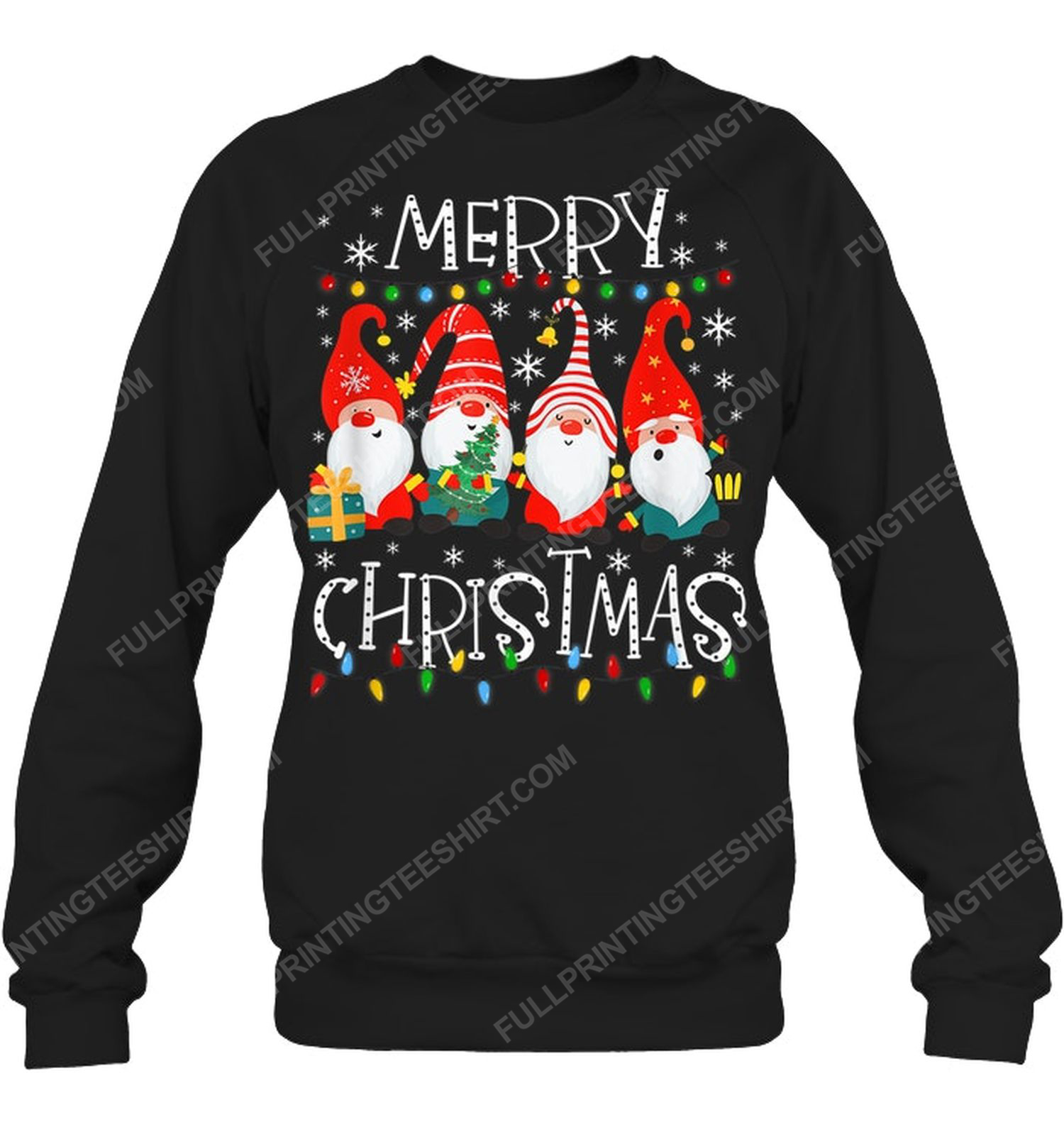 Merry christmas gnomes and christmas light sweatshirt