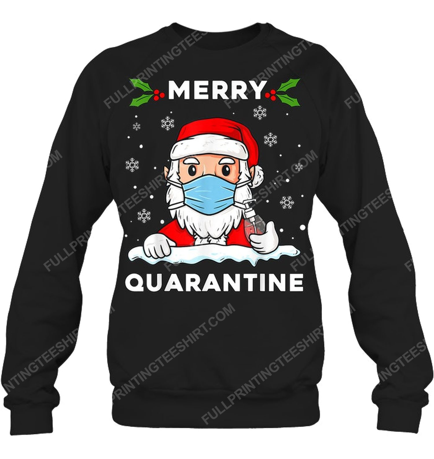 Merry quarantine christmas santa claus sweatshirt