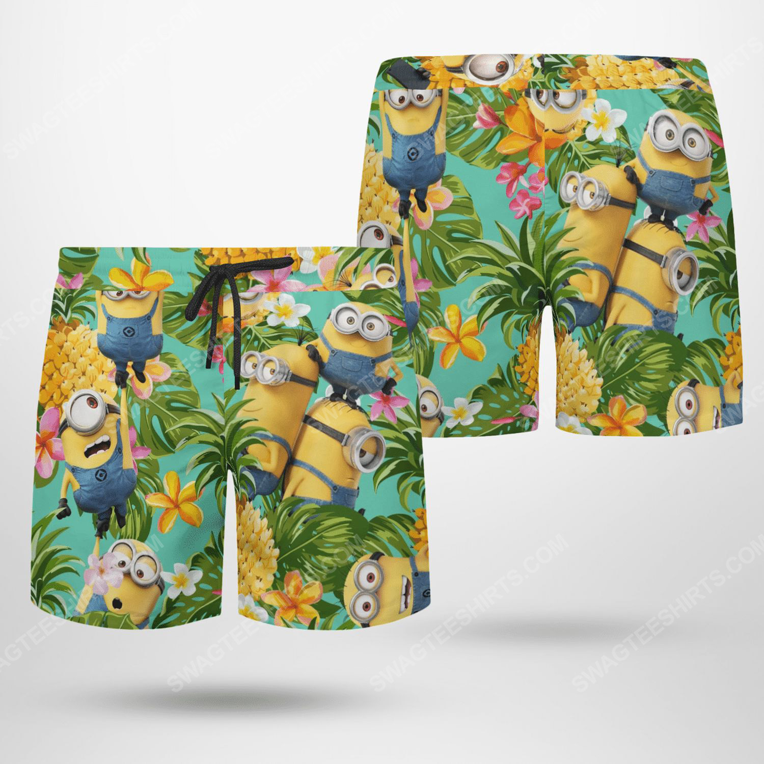 Minion tropical beach shorts - Copy