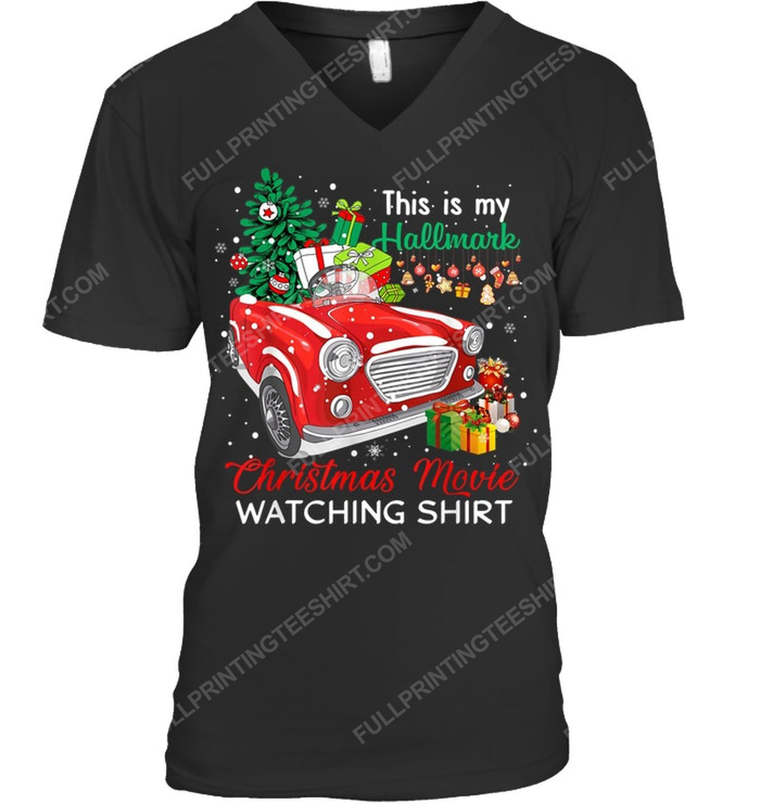 Red truck this is my hallmark christmas movie watching v-neck