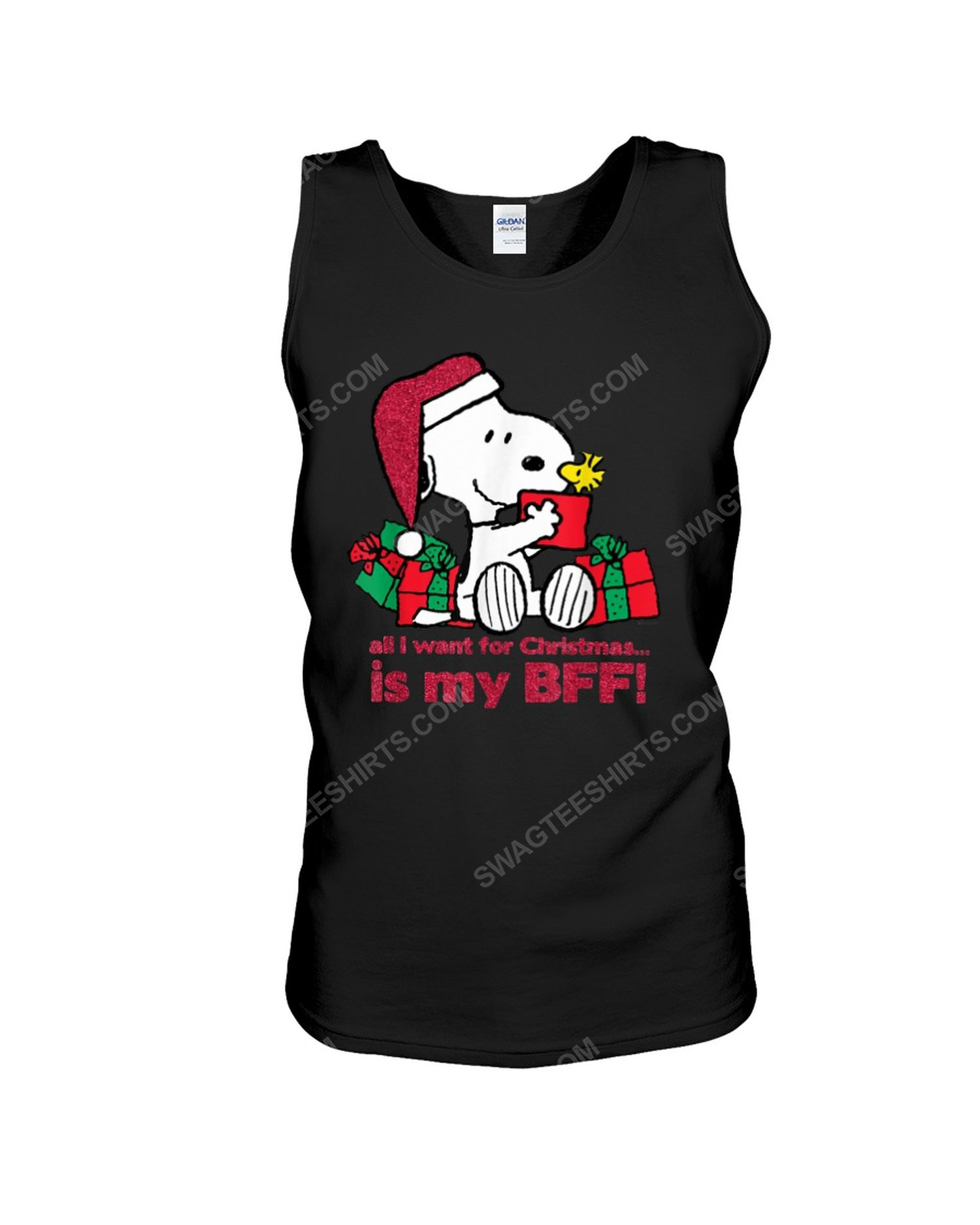 Snoopy all i want for christmas is my bff tank top