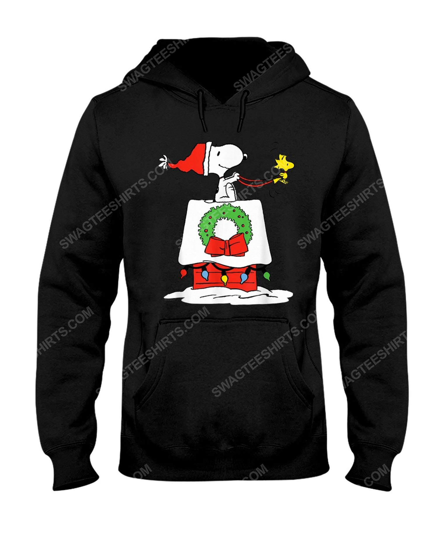 Snoopy and woodstock with christmas house hoodie