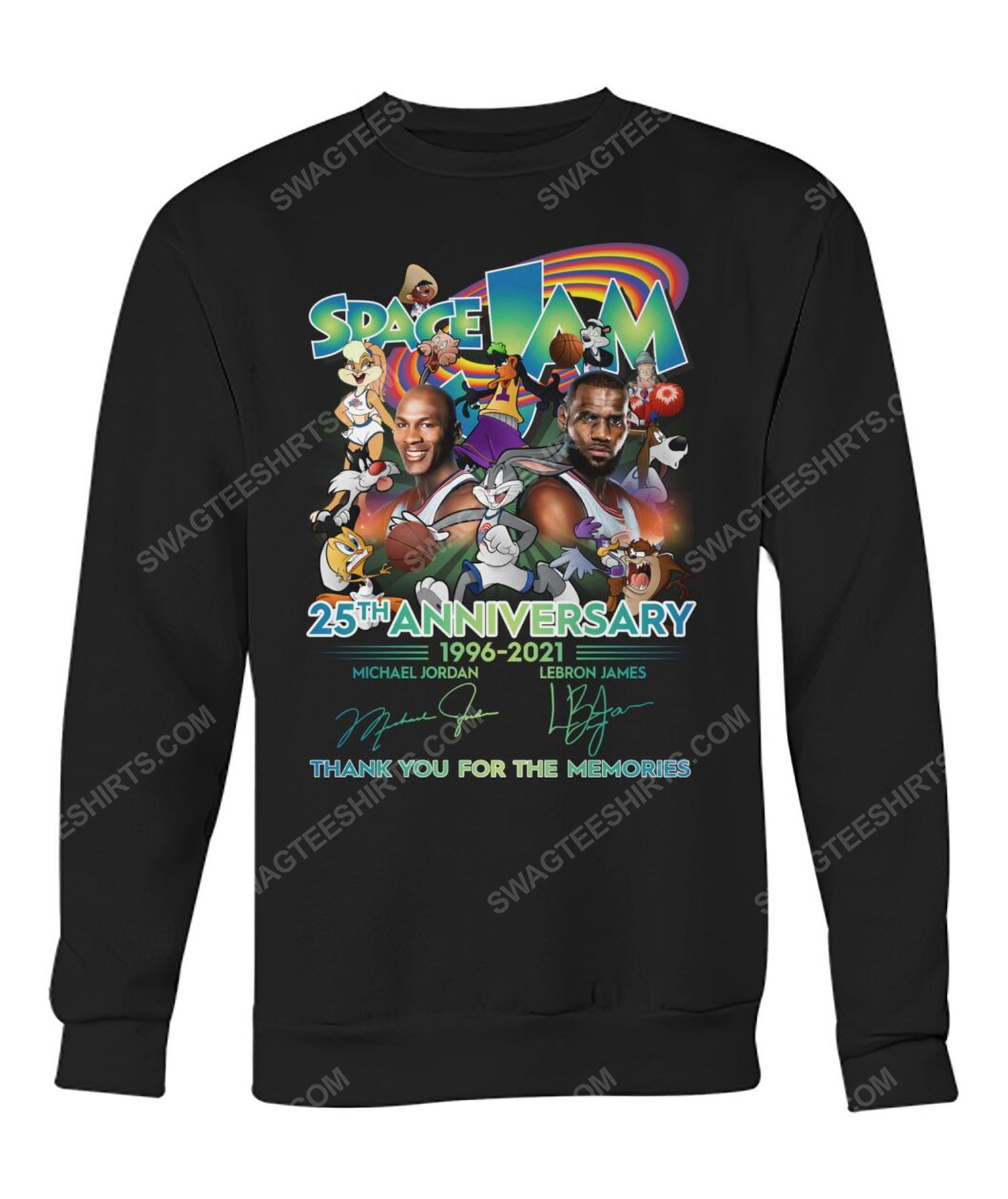 Space jam thank you for the memories sweatshirt