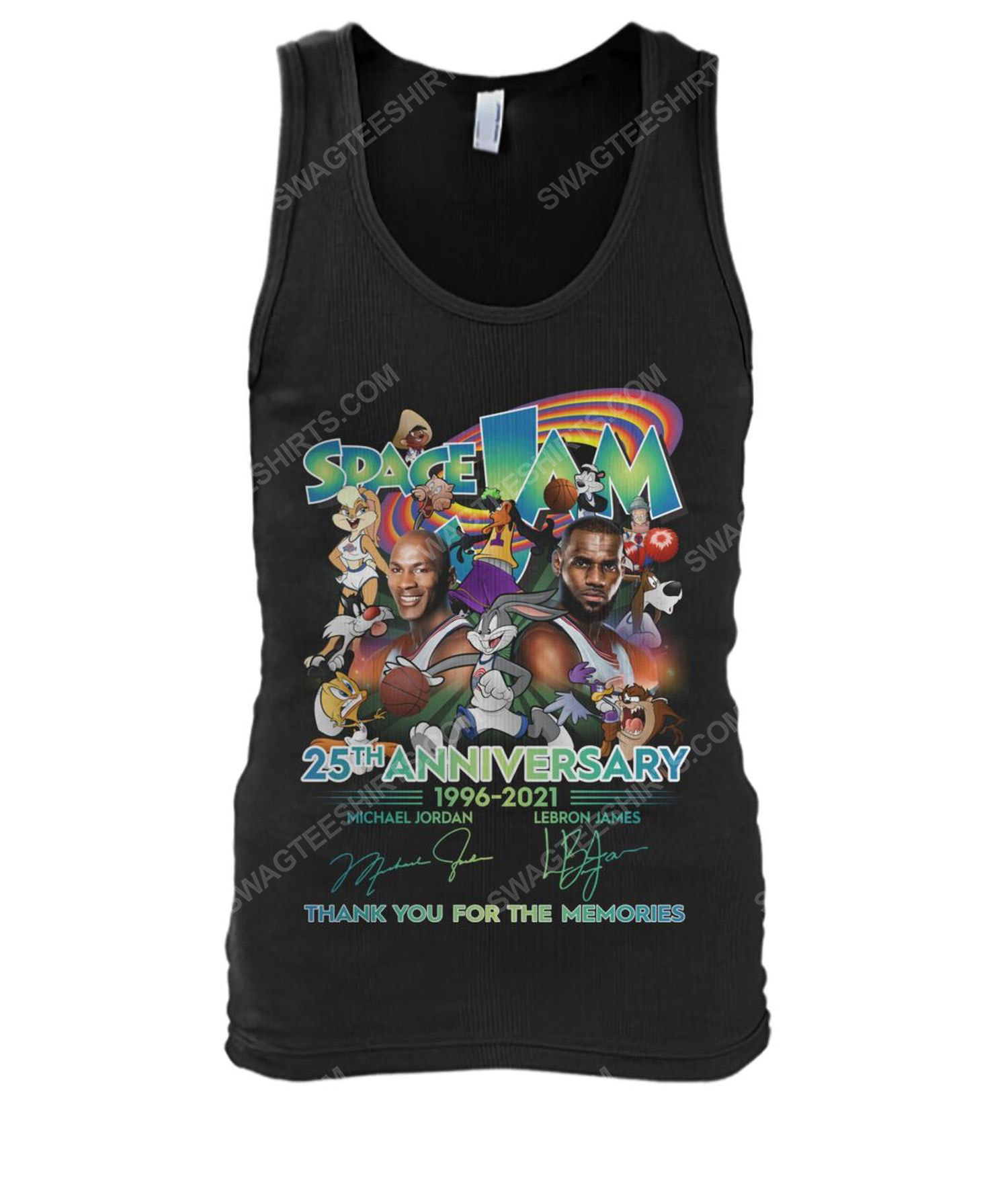 Space jam thank you for the memories tank top