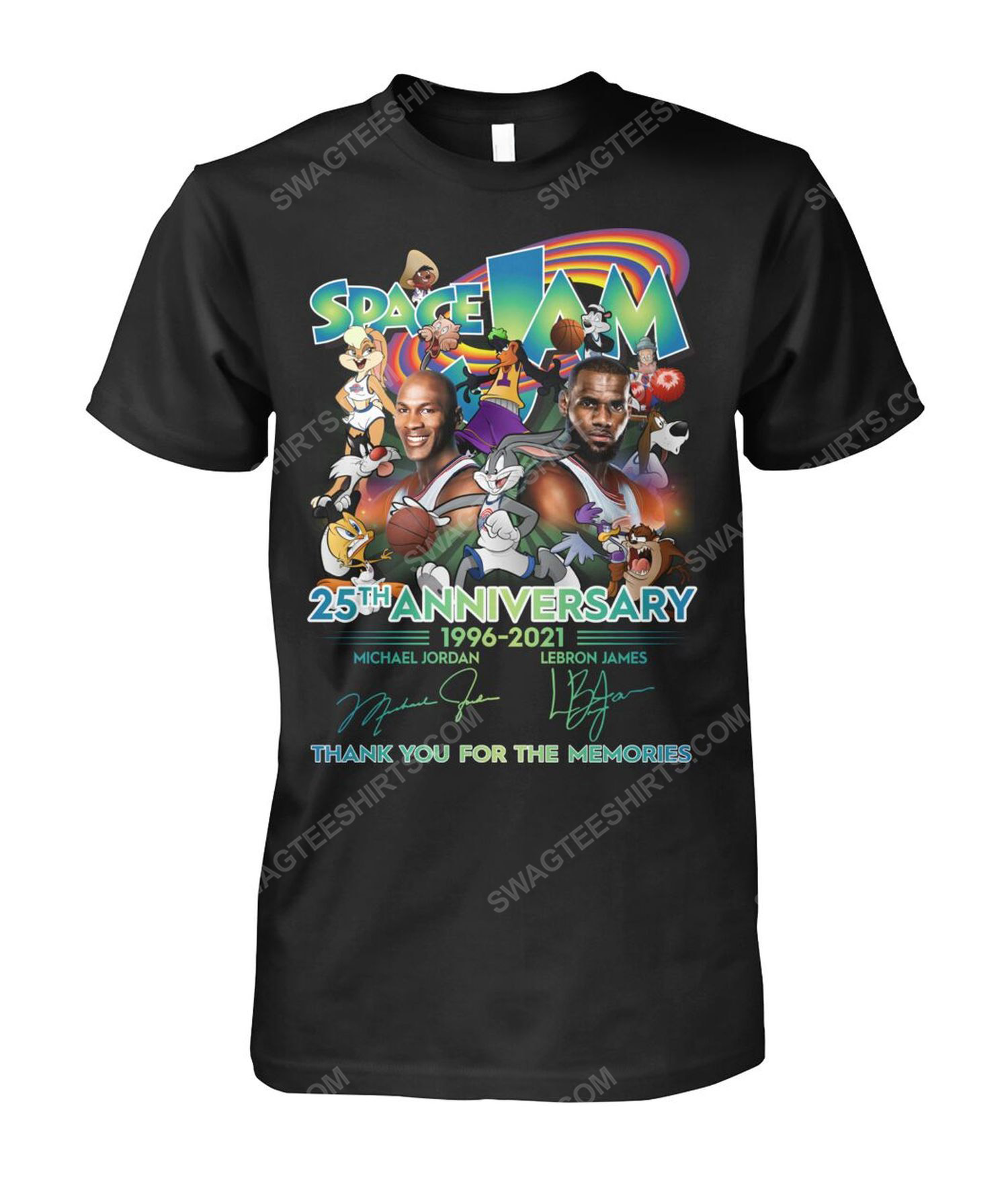 Space jam thank you for the memories tshirt