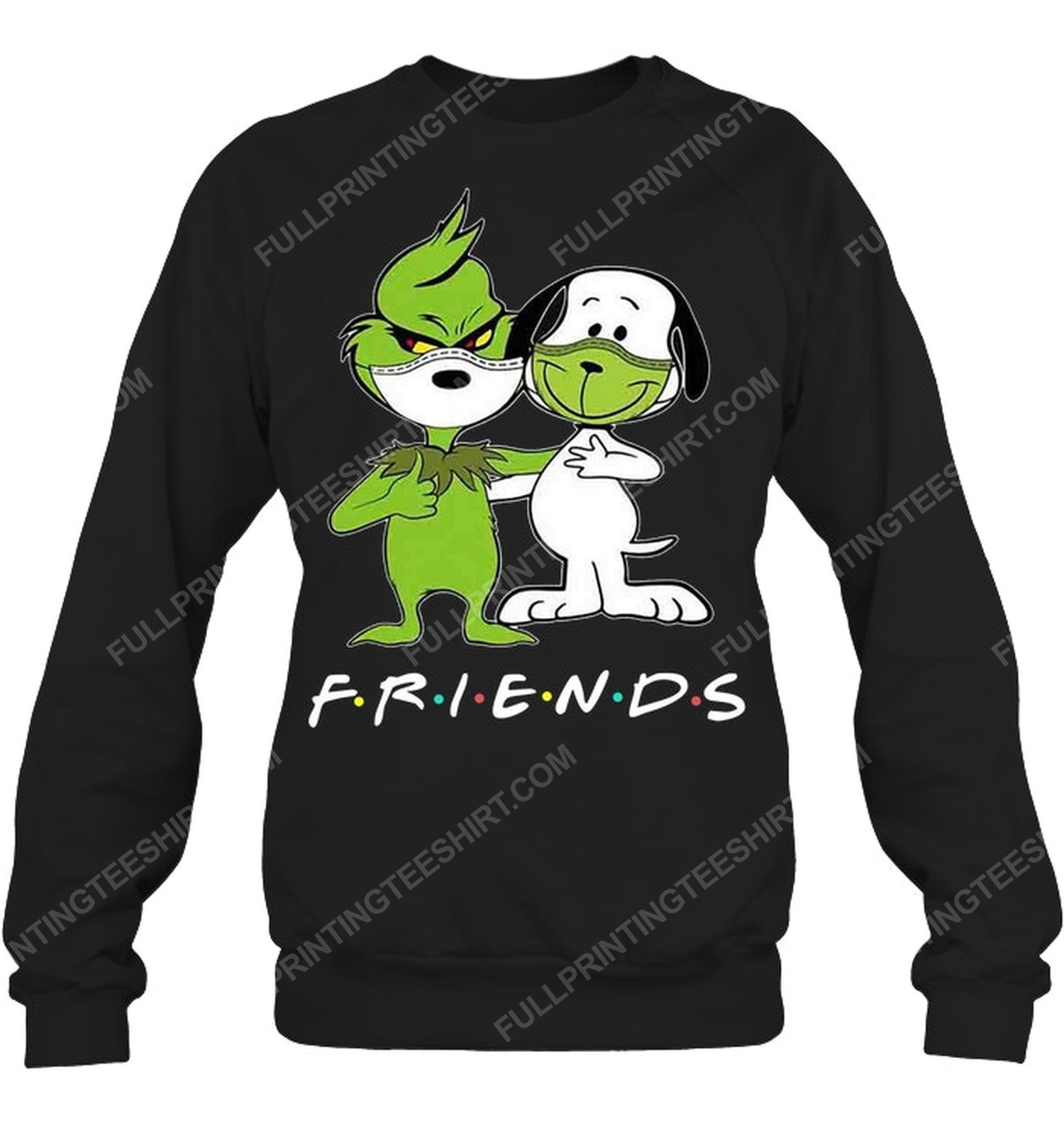 The grinch and snoopy friends tv show sweatshirt