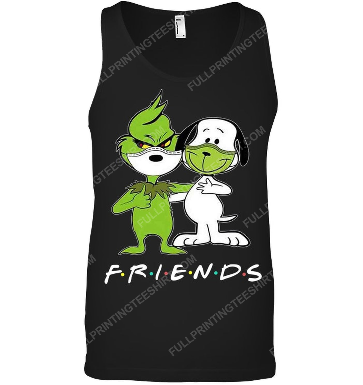 The grinch and snoopy friends tv show tank top