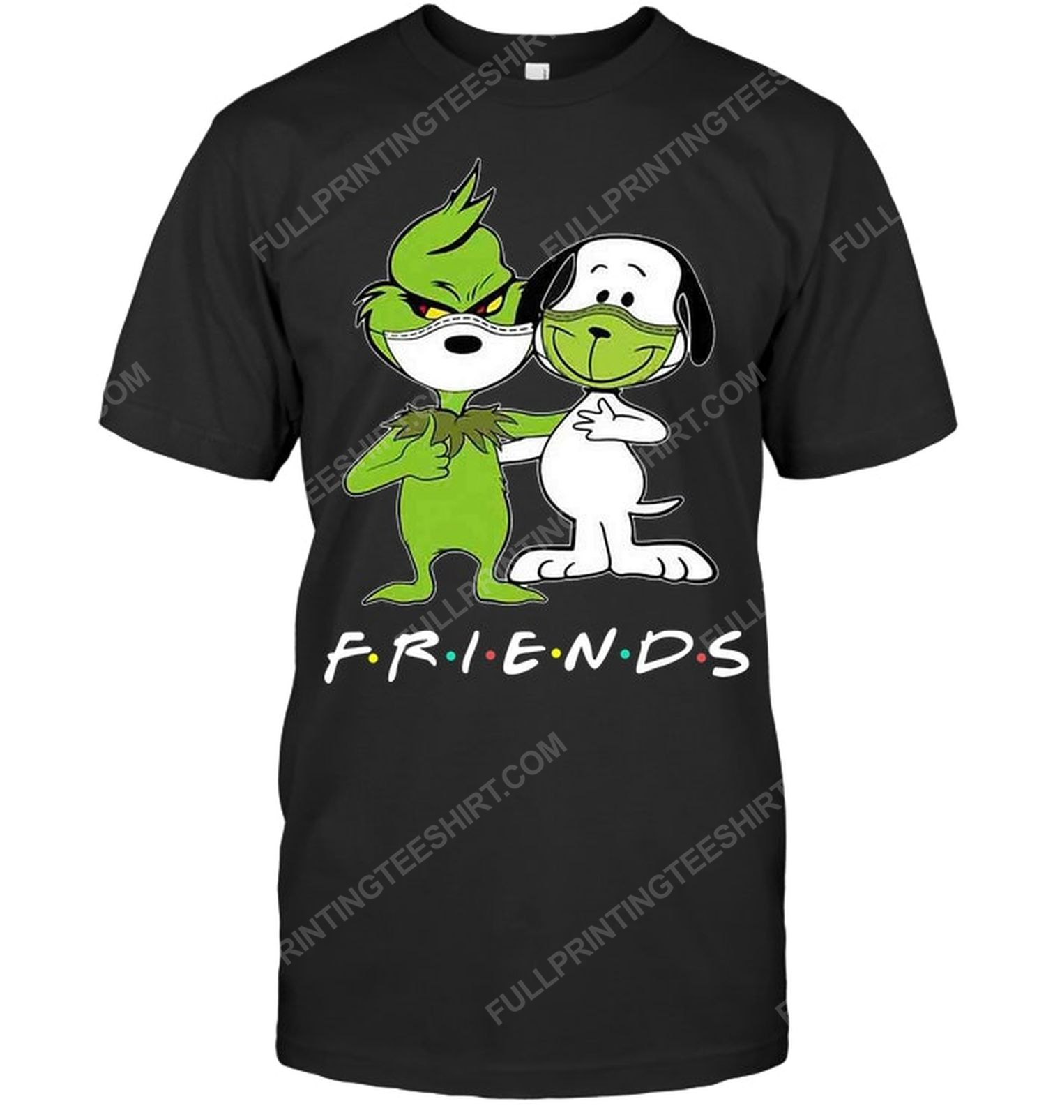The grinch and snoopy friends tv show tshirt