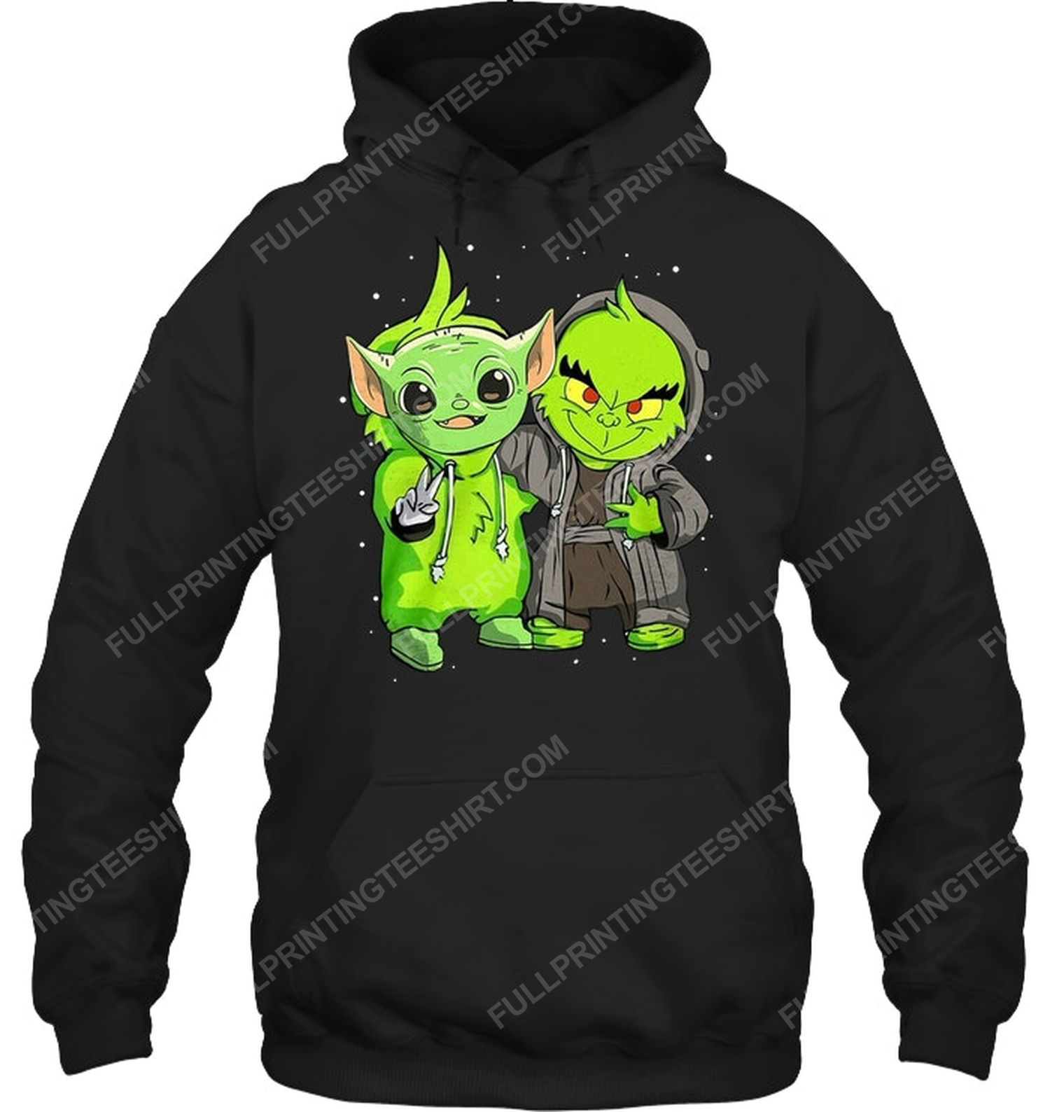 The grinch and yoda friends tv show hoodie