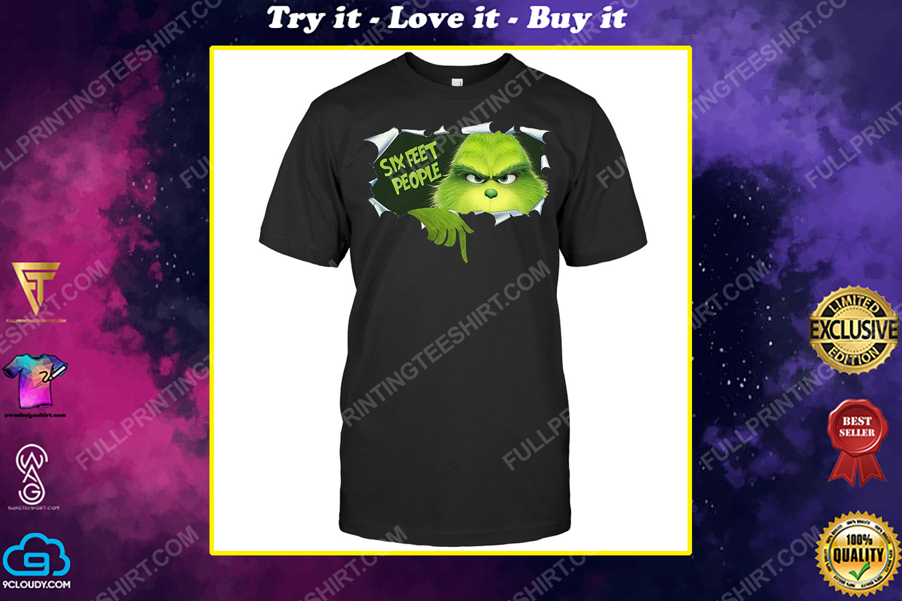 The grinch six feet people social distancing shirt