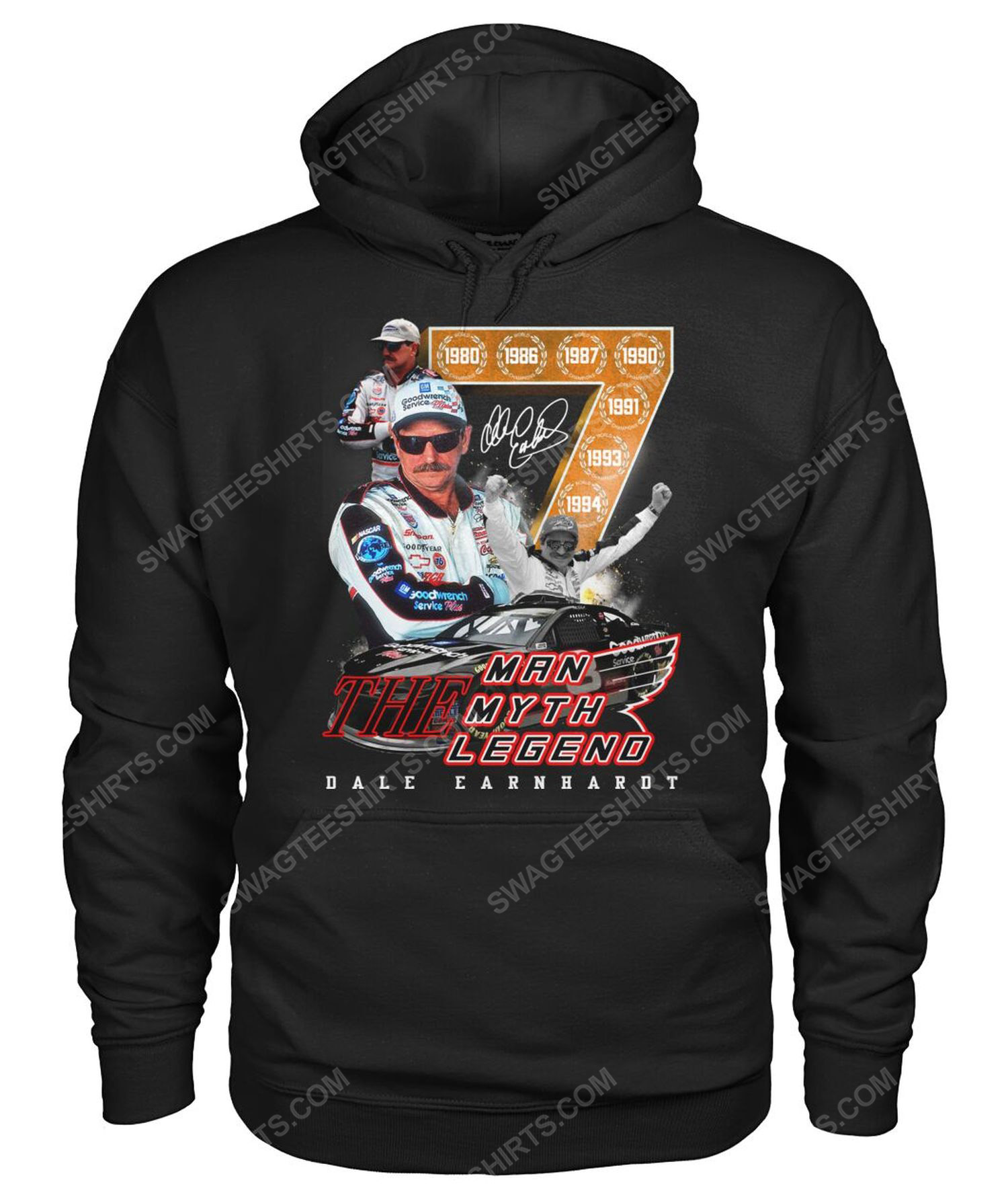 The man the myth the legend dale earnhardt car driver hoodie