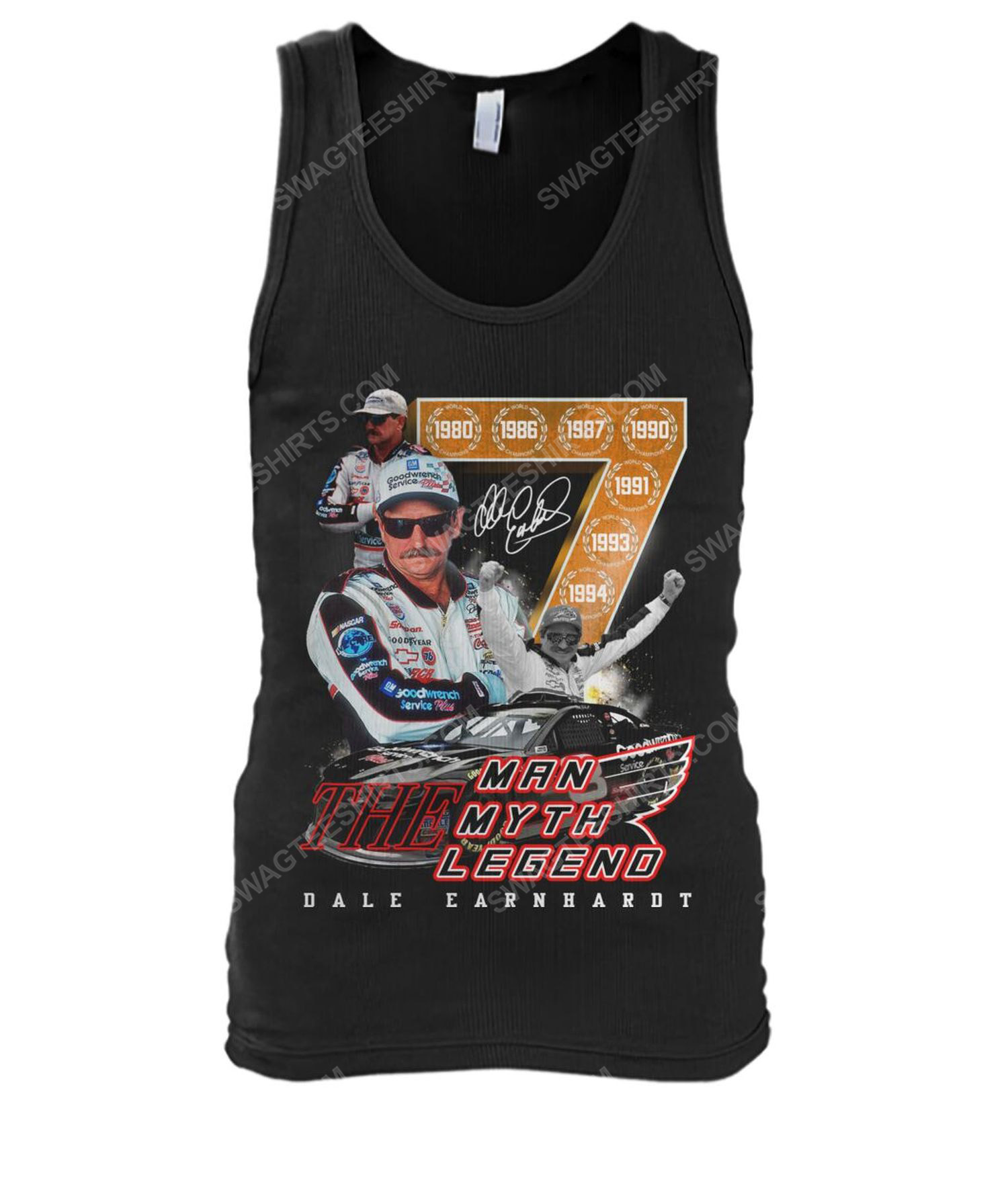 The man the myth the legend dale earnhardt car driver tank top