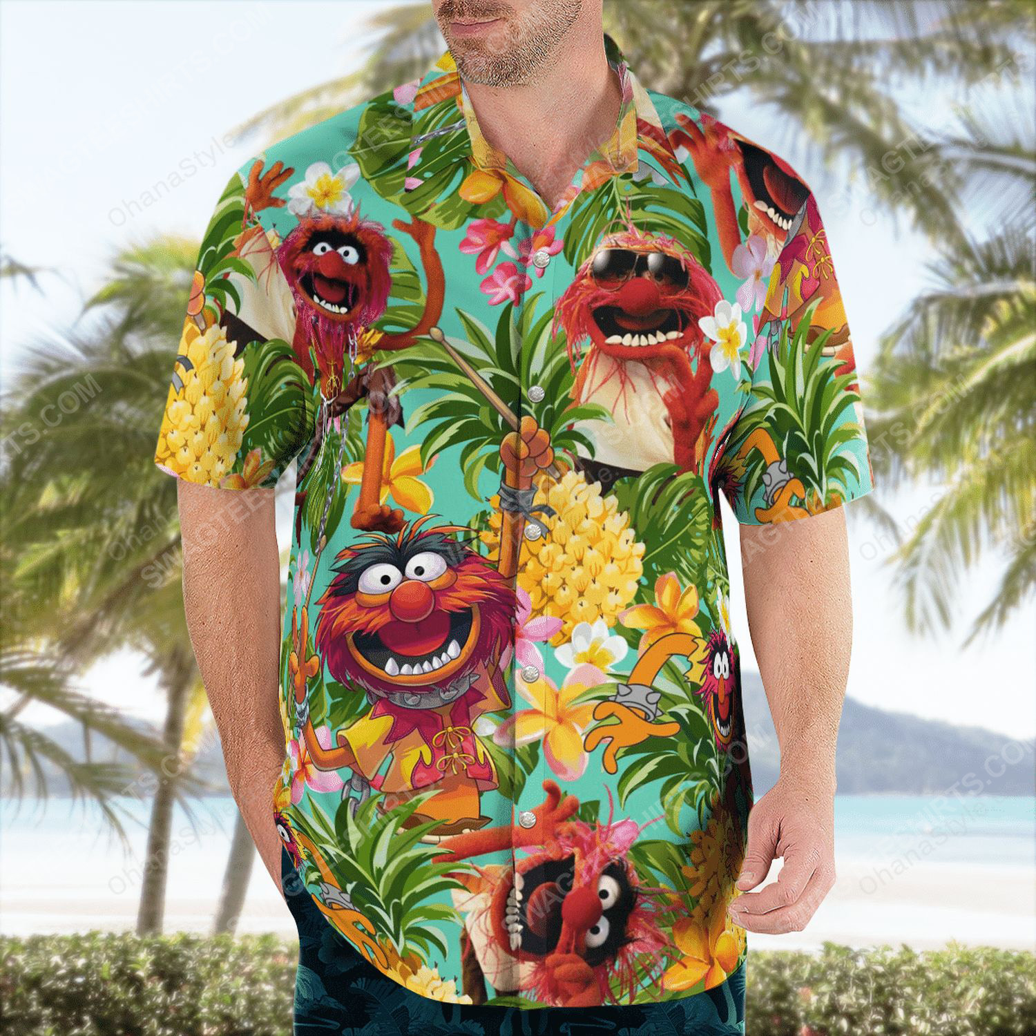 The muppet show animal tropical hawaiian shirt 3
