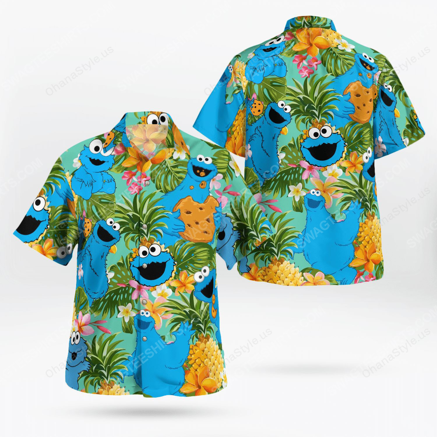 The muppet show cookie monster hawaiian shirt 1