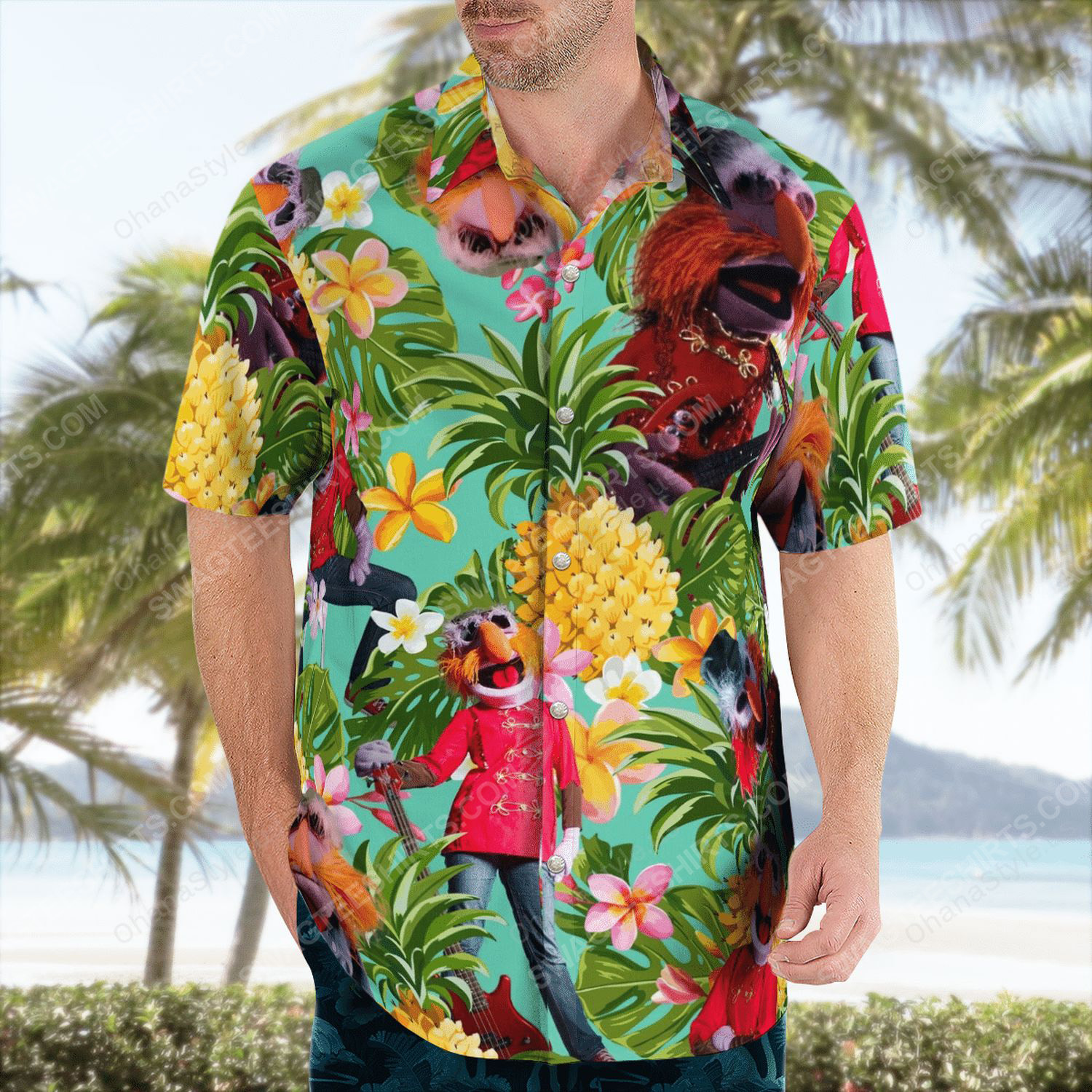 The muppet show floyd pepper tropical hawaiian shirt 3