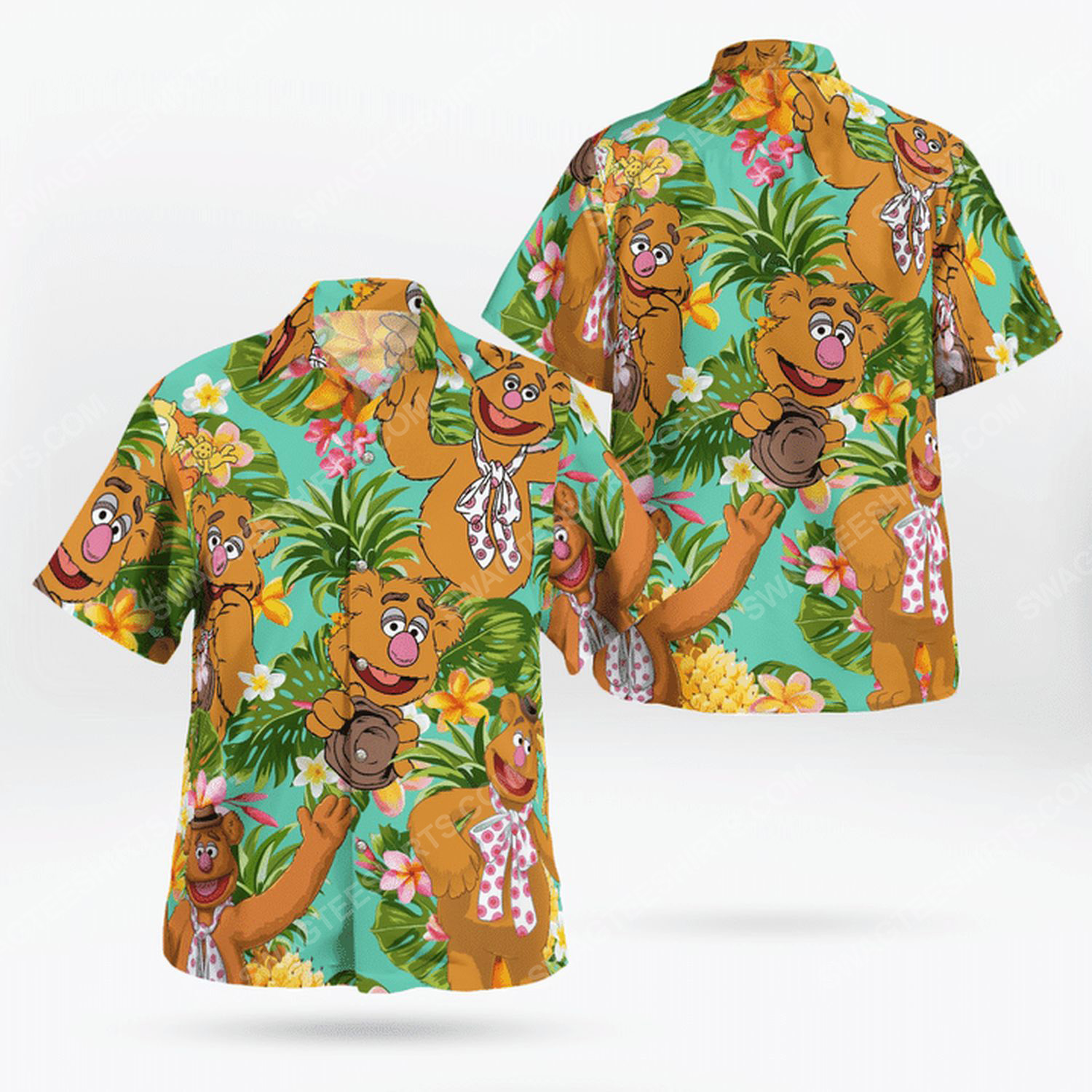 The muppet show fozzie bear hawaiian shirt 1
