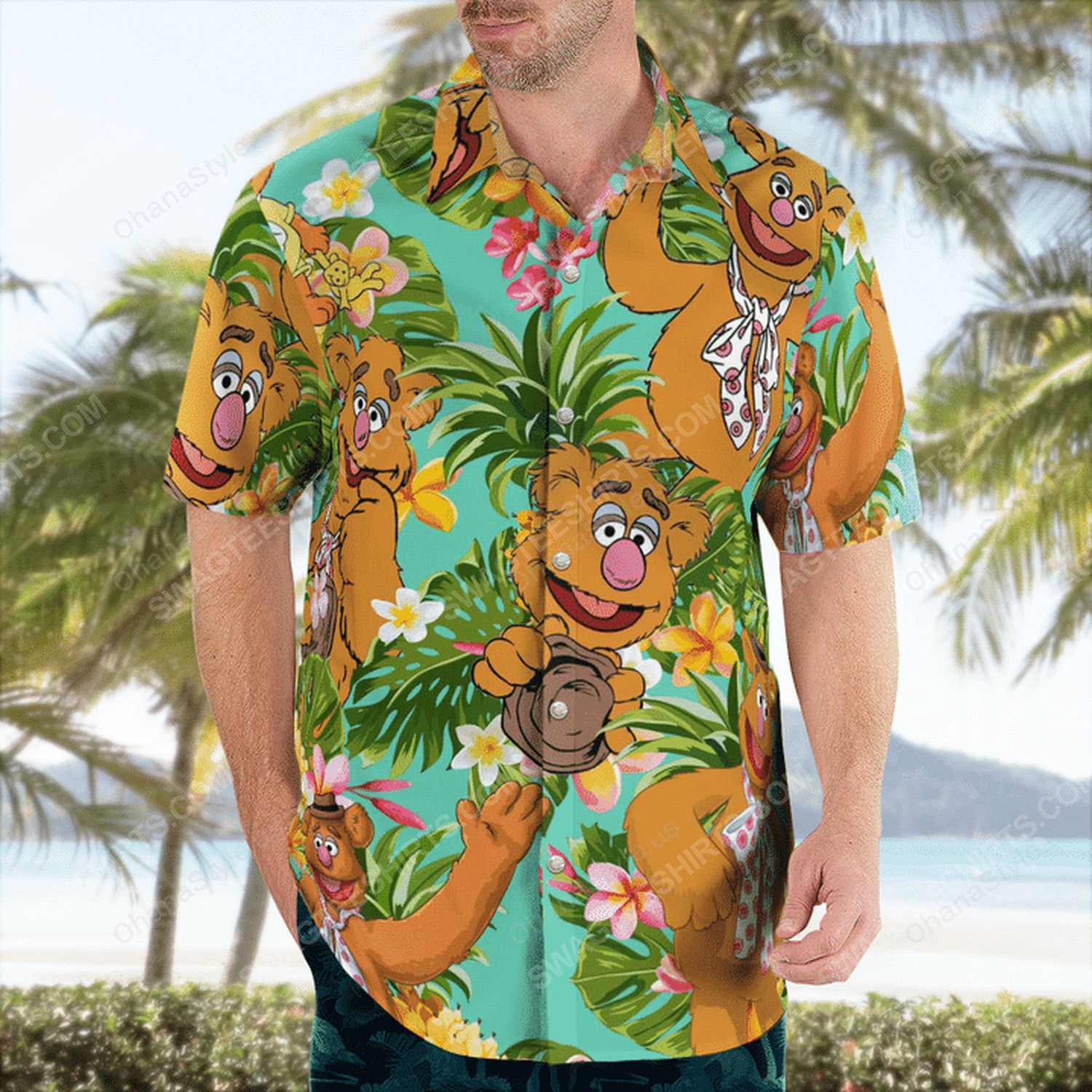The muppet show fozzie bear hawaiian shirt 2