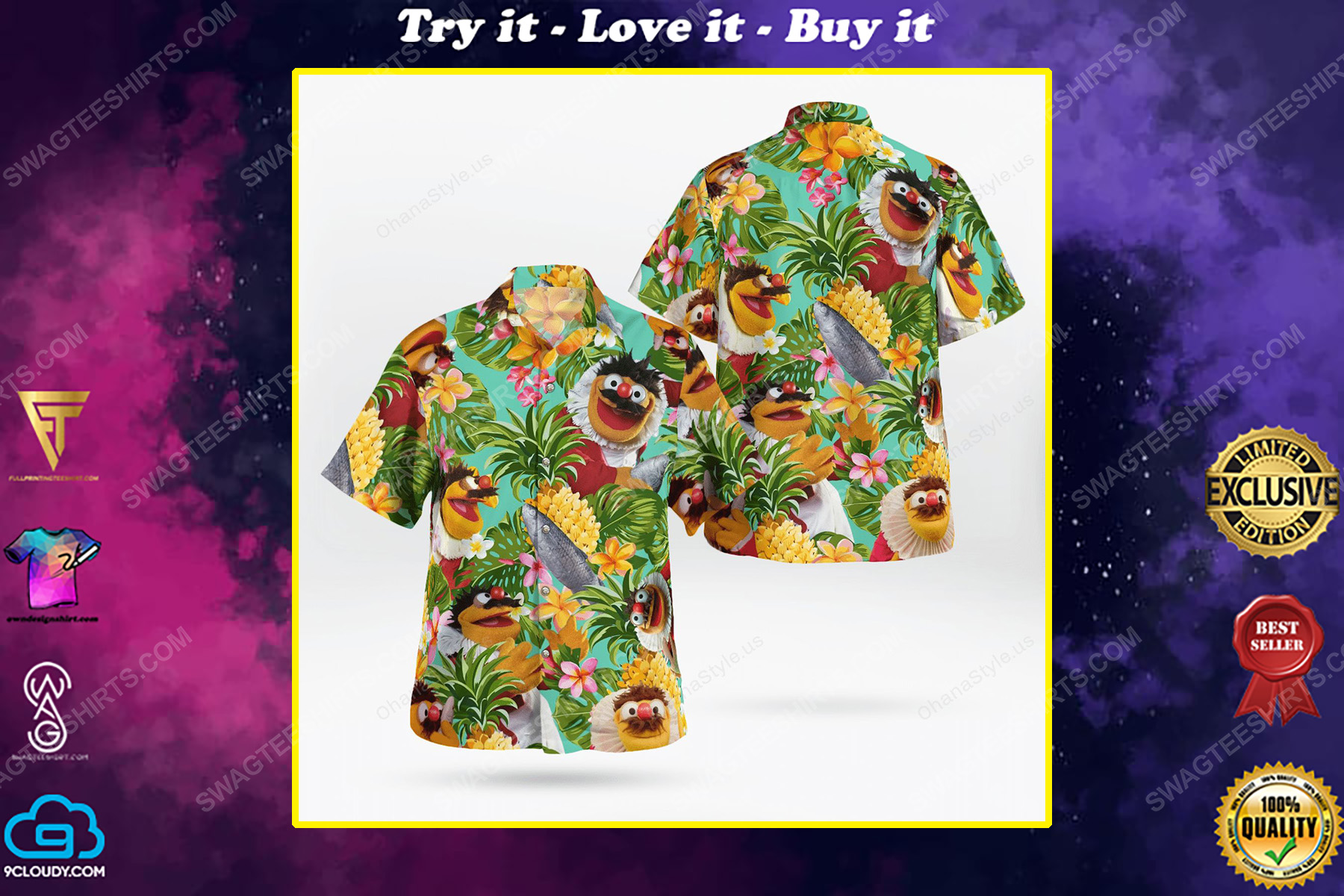The muppet show lew zealand hawaiian shirt