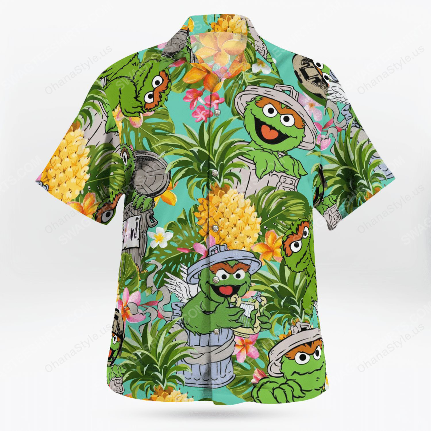 The muppet show oscar the grouch hawaiian shirt 2