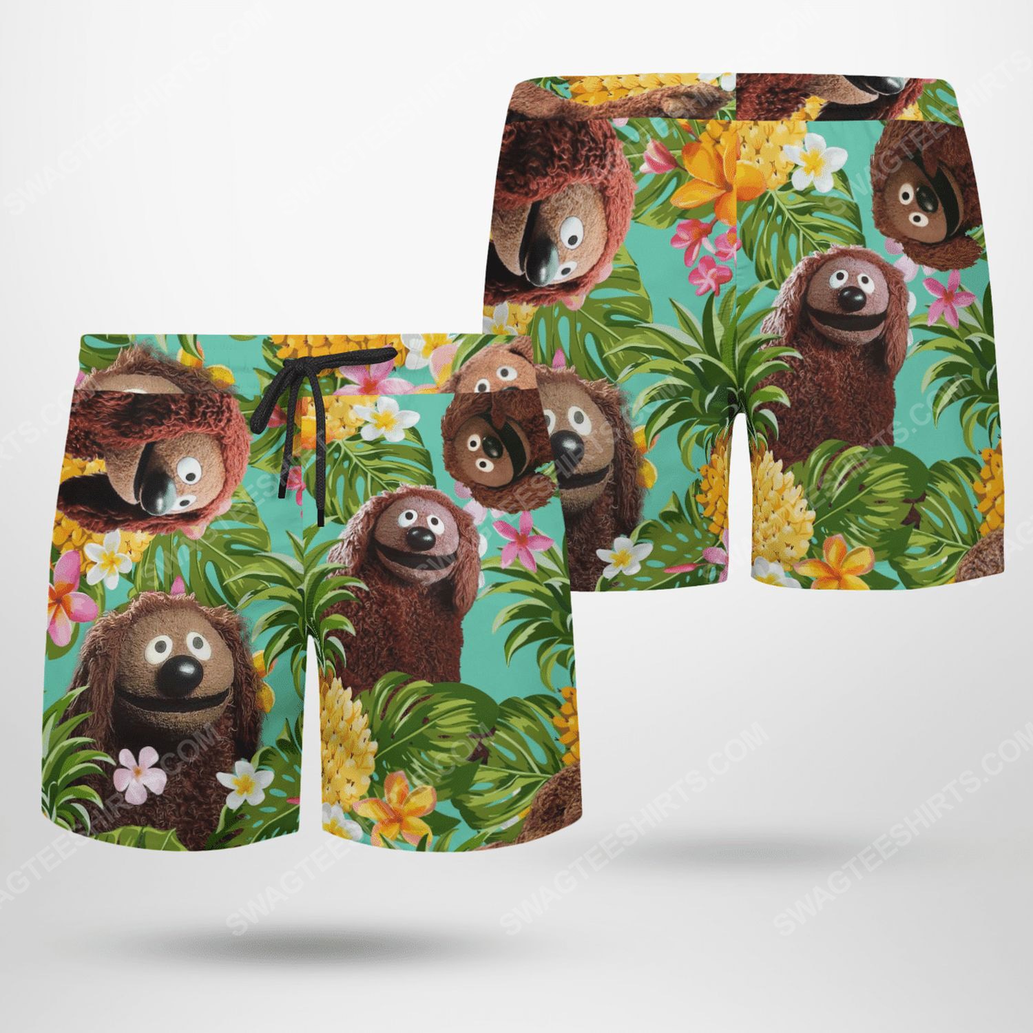The muppet show rowlf the dog beach shorts
