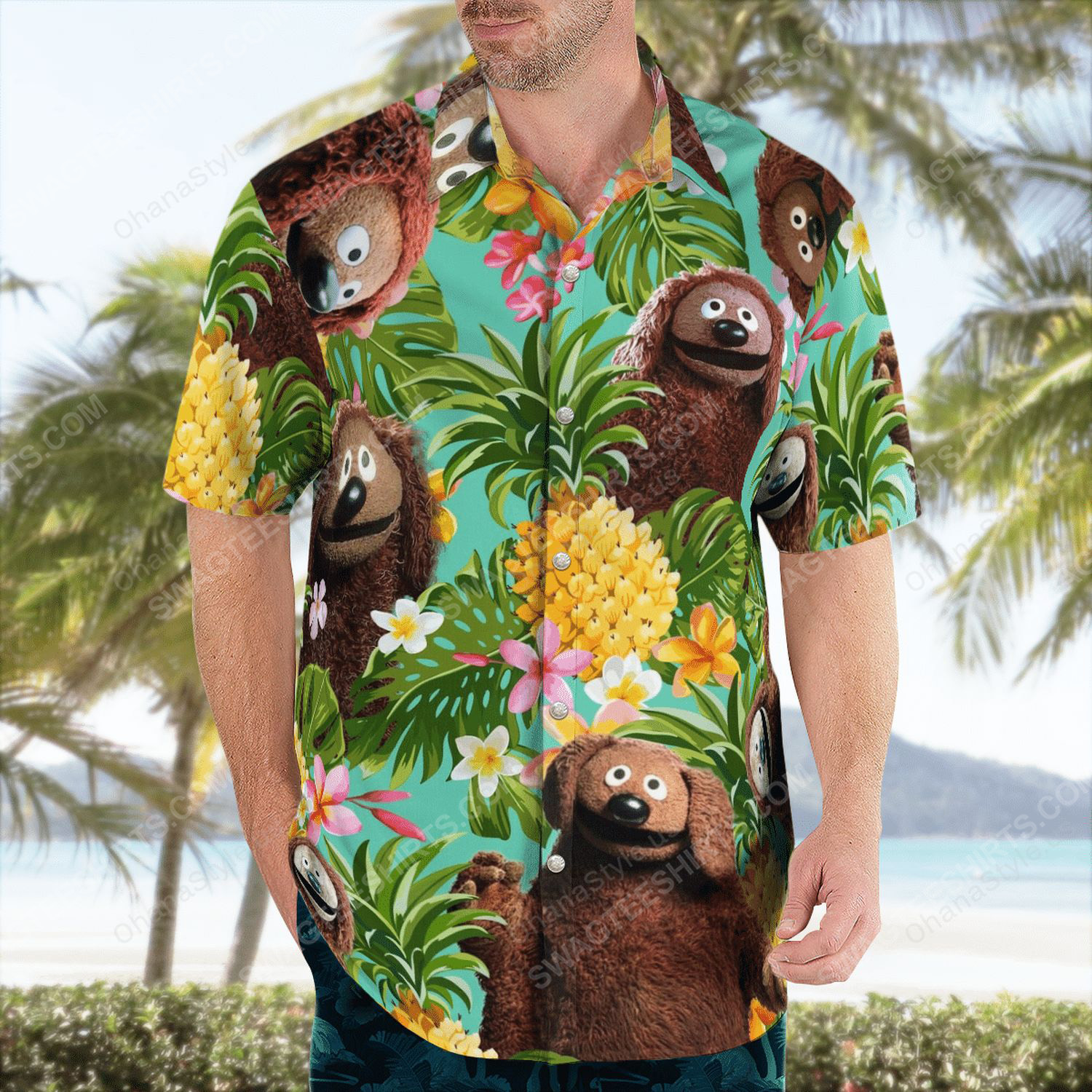 The muppet show rowlf the dog hawaiian shirt 3