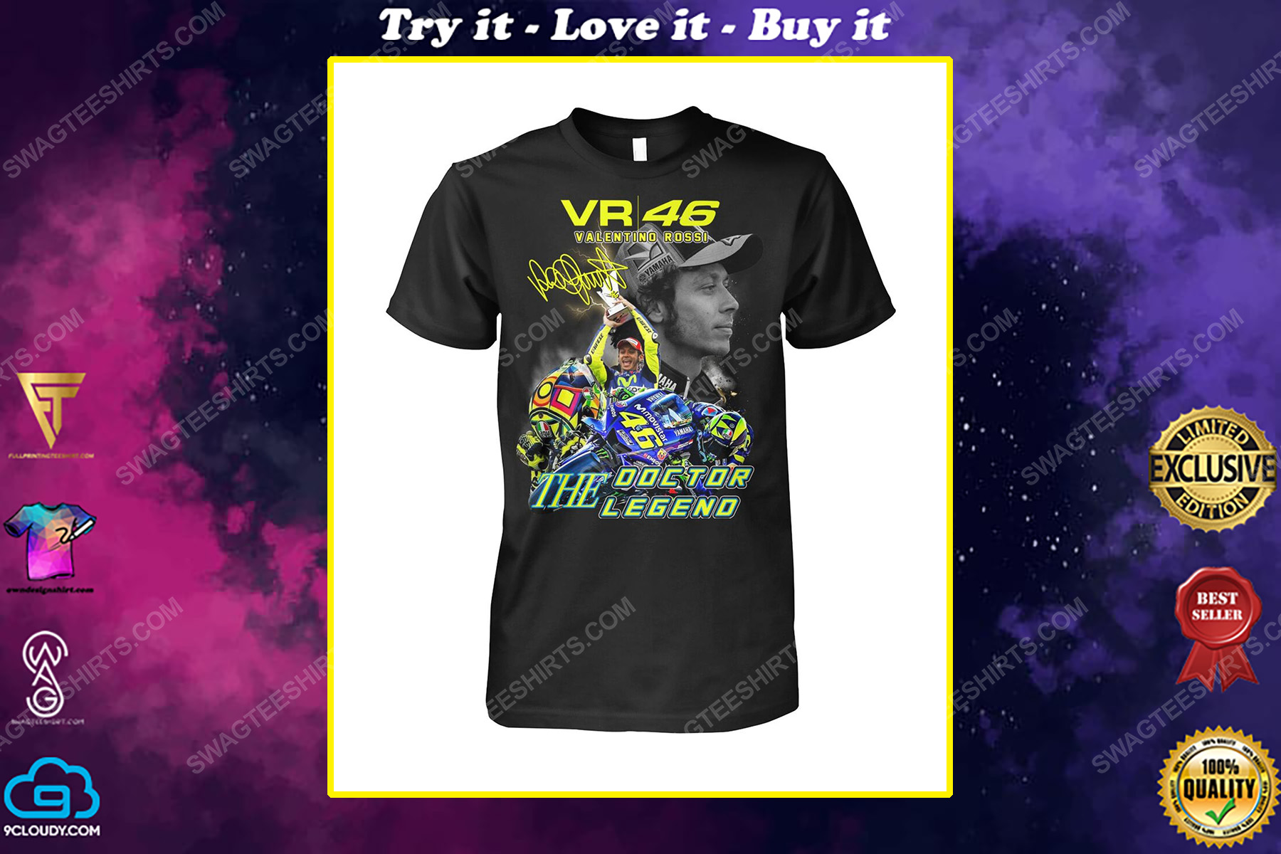 VR46 valentino rossi racing the legend shirt