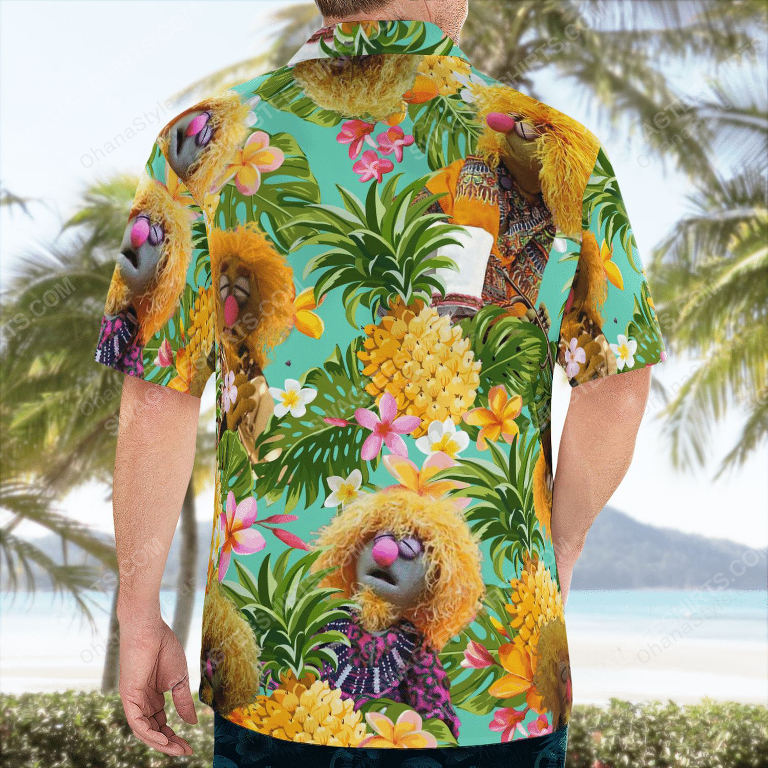 Wembley fraggle fraggle rock tropical hawaiian shirt 4