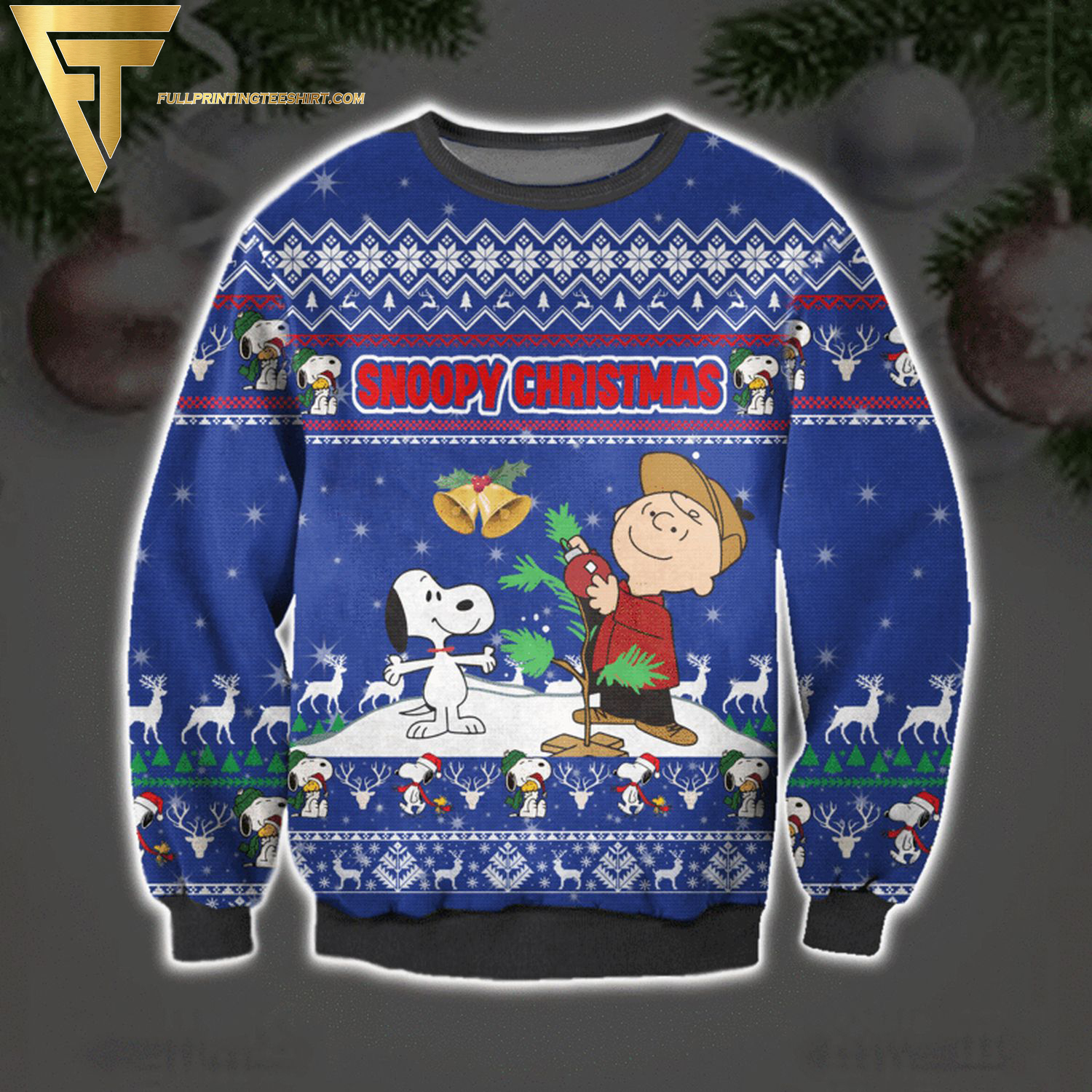 A Charlie Brown And Snoopy Full Print Ugly Christmas Sweater - Copy