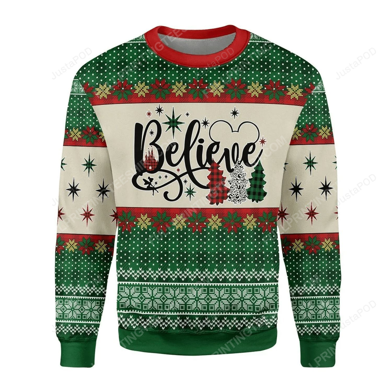 Believe christmas tree christmas gift ugly christmas sweater