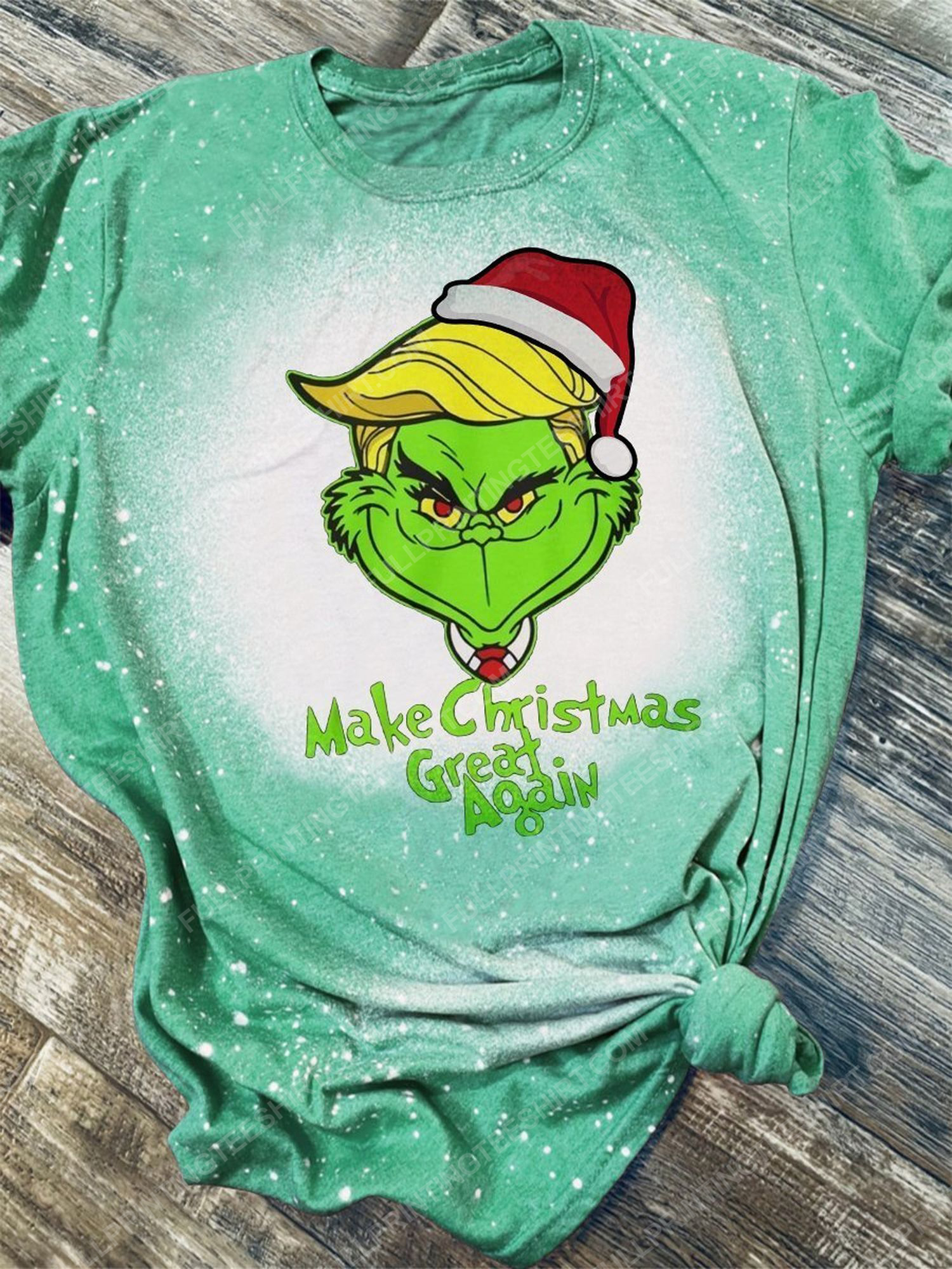 Christmas time grinch make christmas great again full print shirt 1