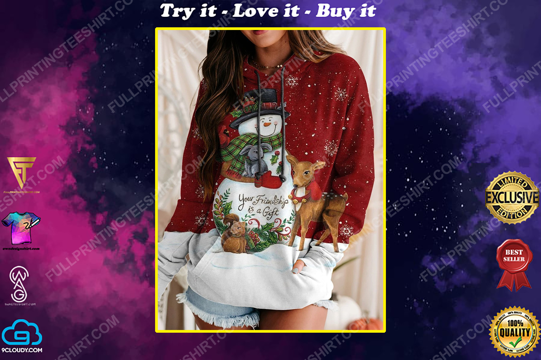 Christmas vacation frosty the snowman full print shirt