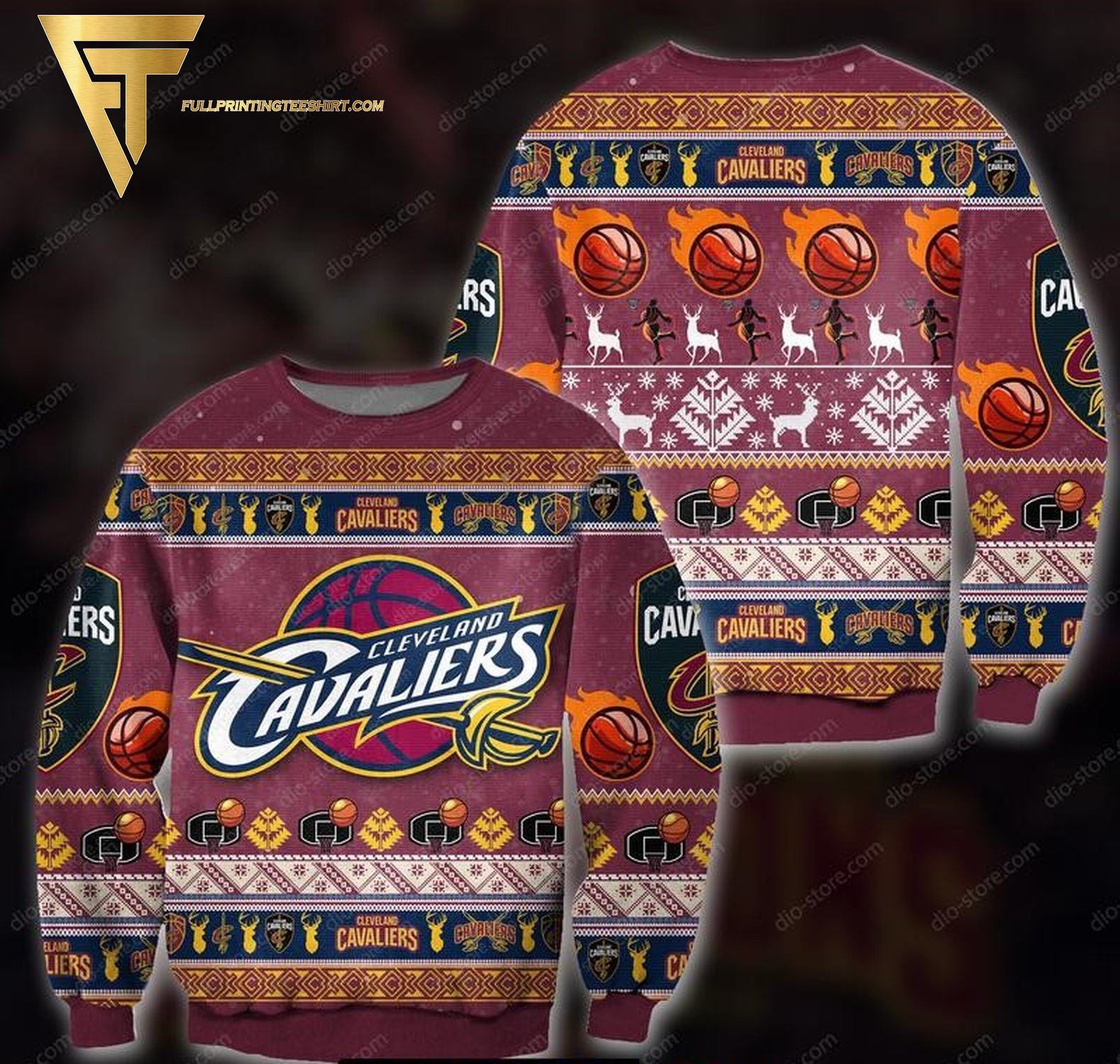Cleveland Cavaliers Full Print Ugly Christmas Sweater