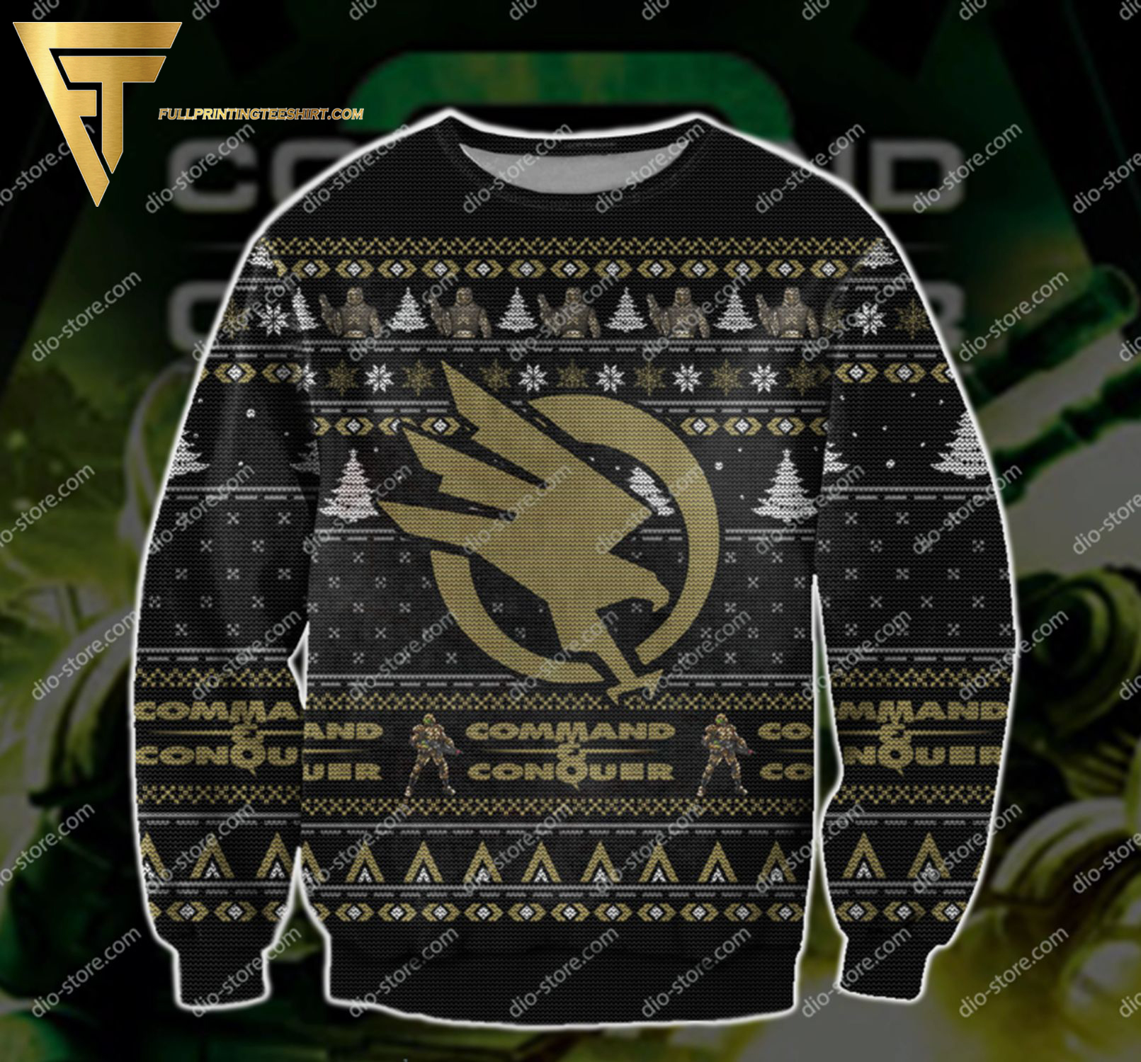 Command And Conquer Full Print Ugly Christmas Sweater