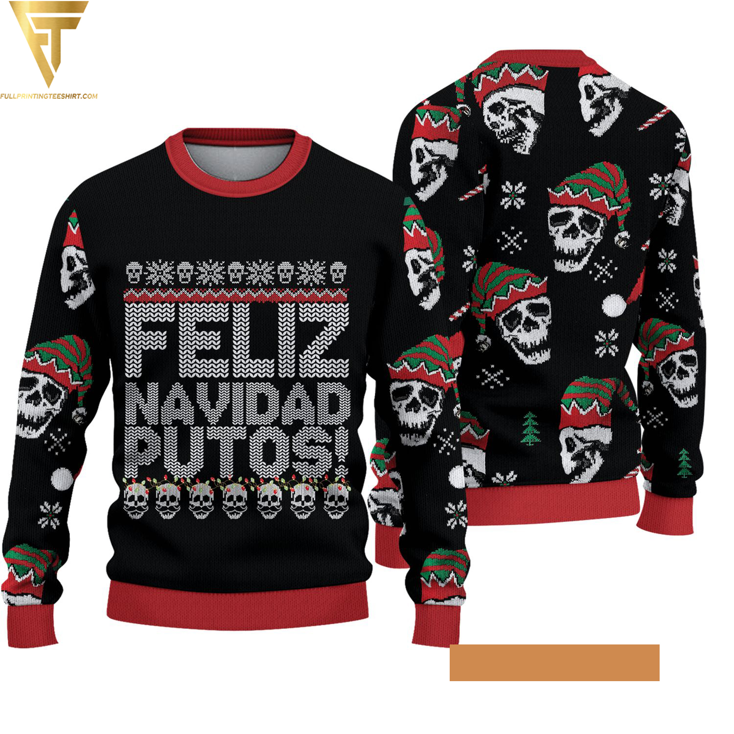 Feliz navidad putos ugly christmas sweater - Copy (2)