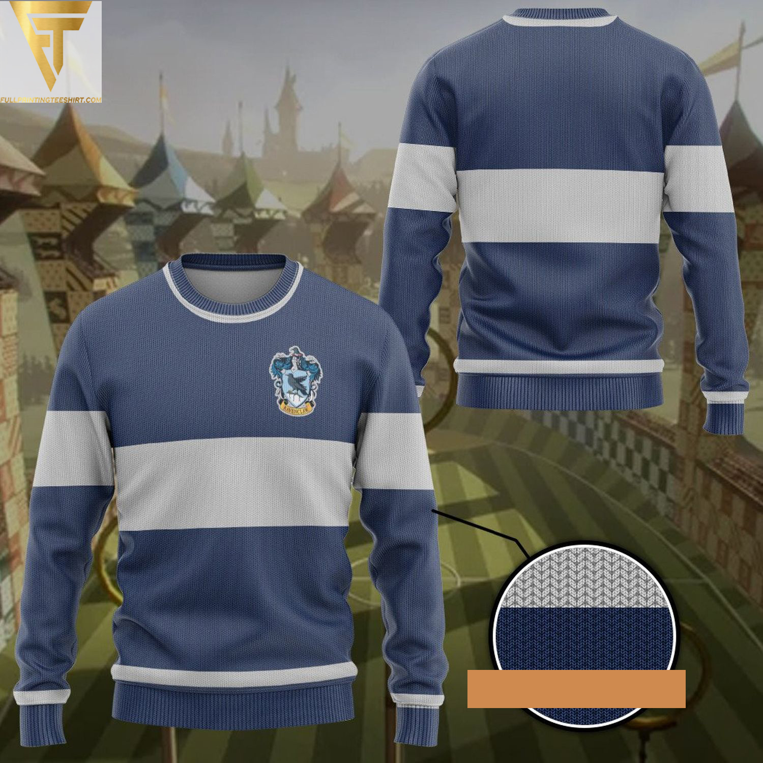 Harry potter ravenclaw quidditch ugly christmas sweater - Copy (2)