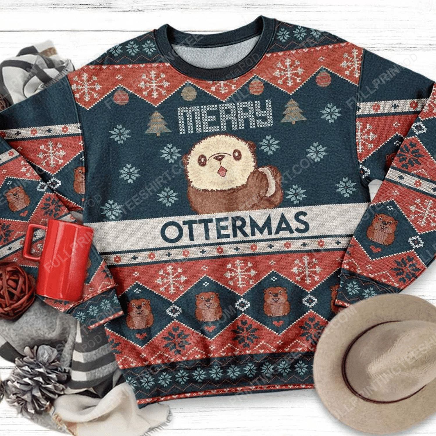 Merry ottermas christmas gift ugly christmas sweater