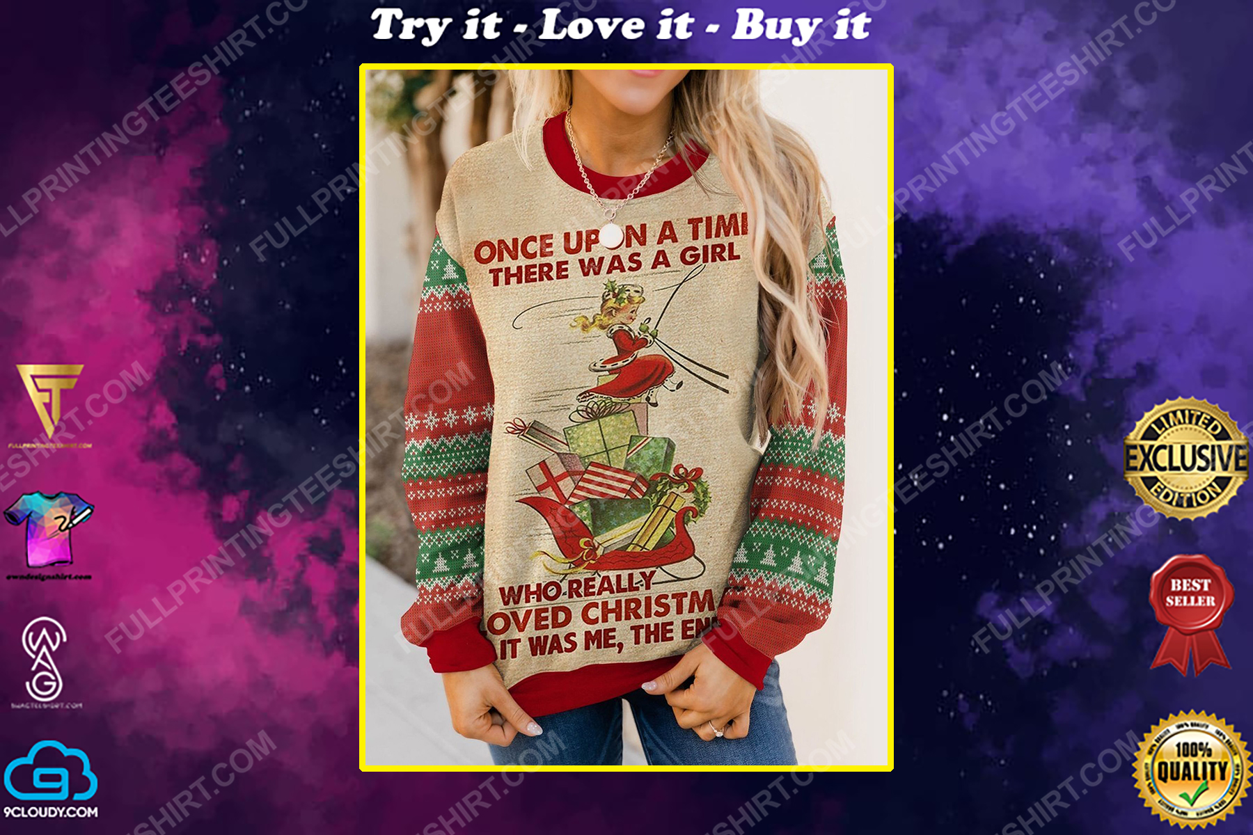 Once upon a time there was a girl who really loved christmas shirt