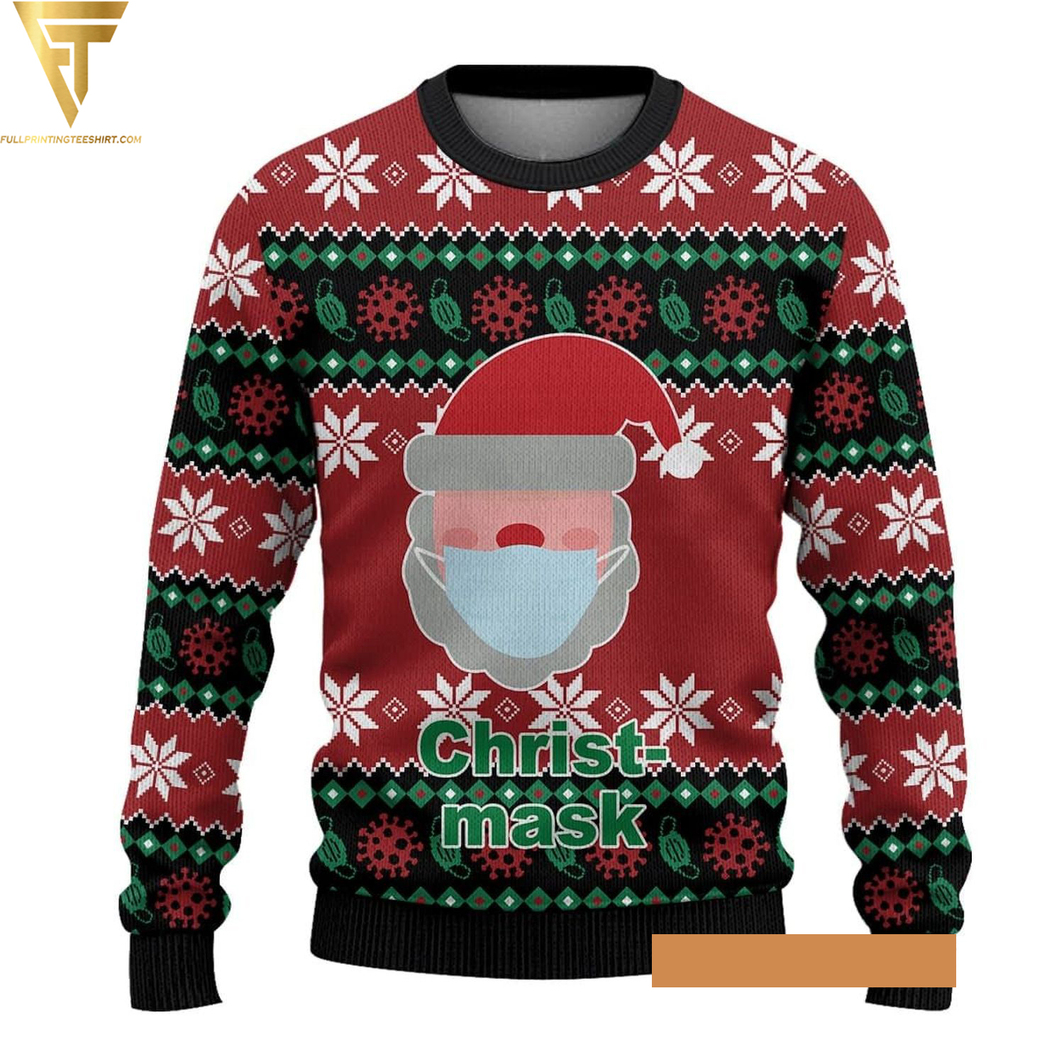 Santa claus chris-mask ugly christmas sweater - Copy (2)