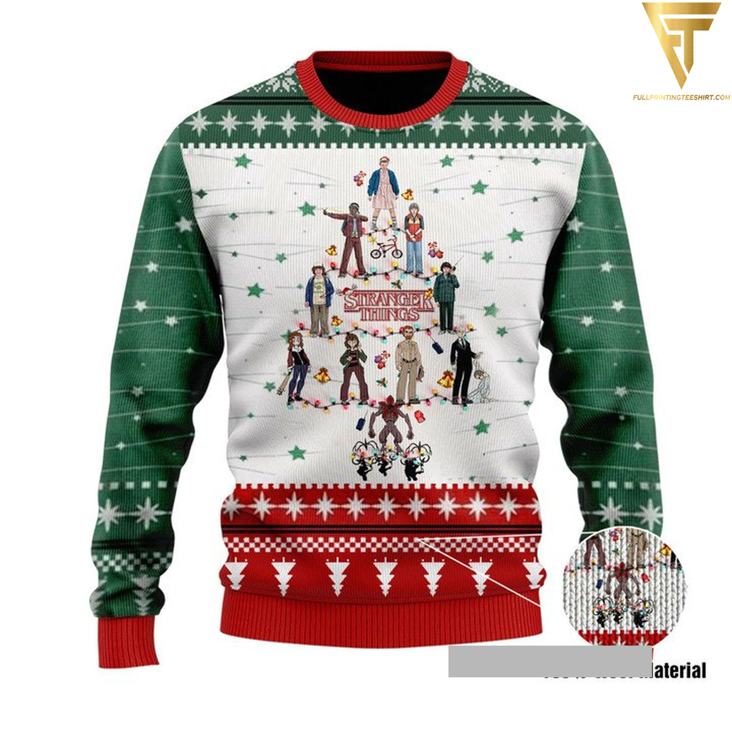 Stranger things movie ugly christmas sweater