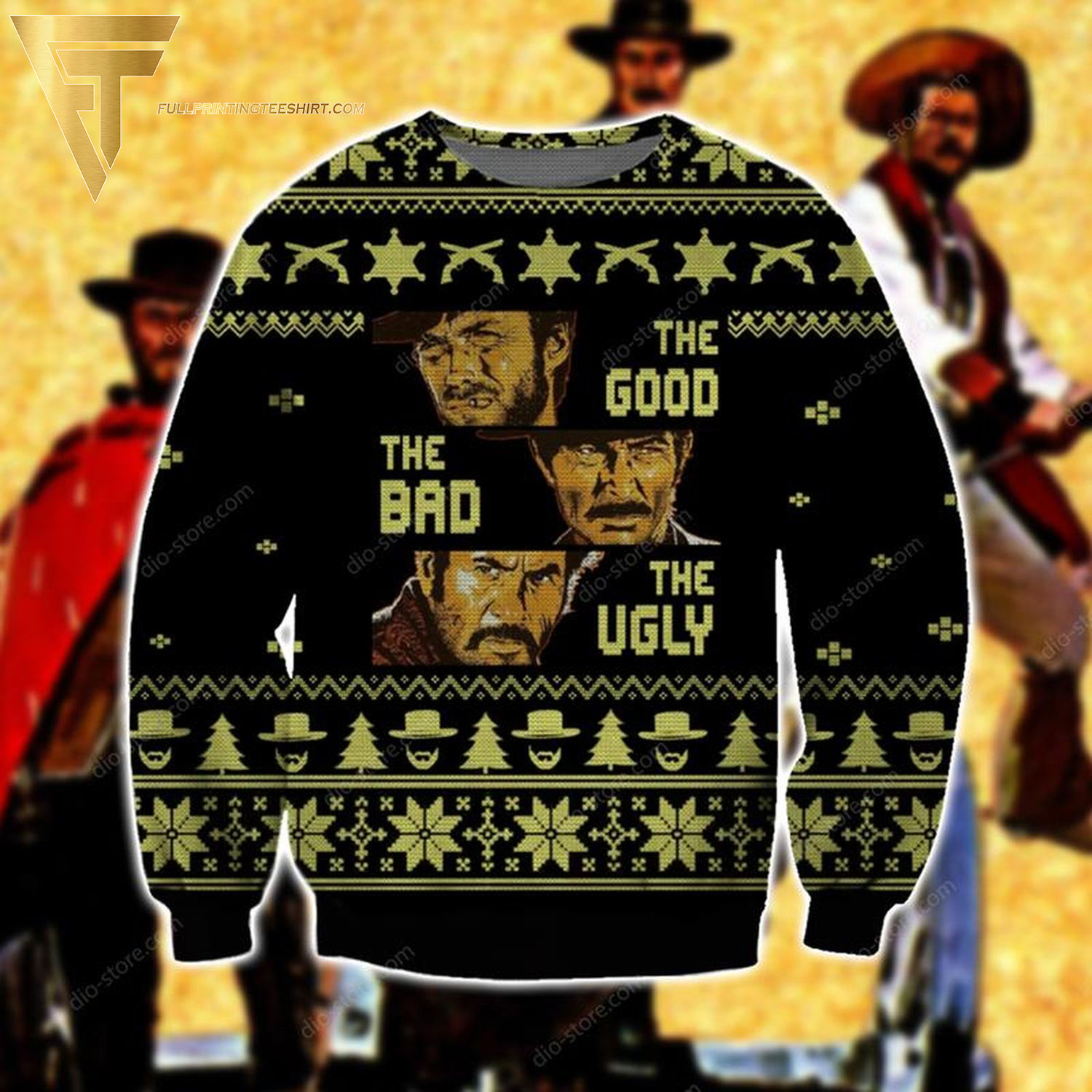 The Good The Bad And The Ugly Movie Full Print Ugly Christmas Sweater - Copy (2)