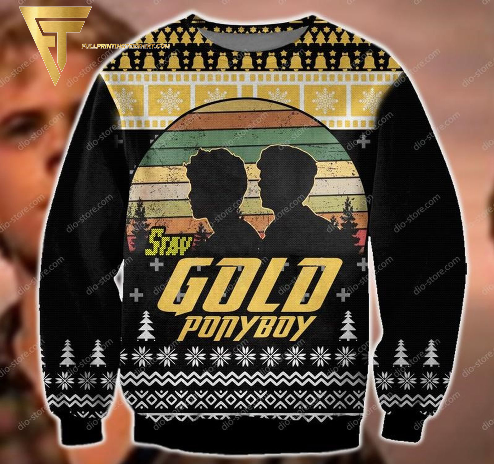 The Outsiders Stay gold Ponyboy Full Print Ugly Christmas Sweater - Copy