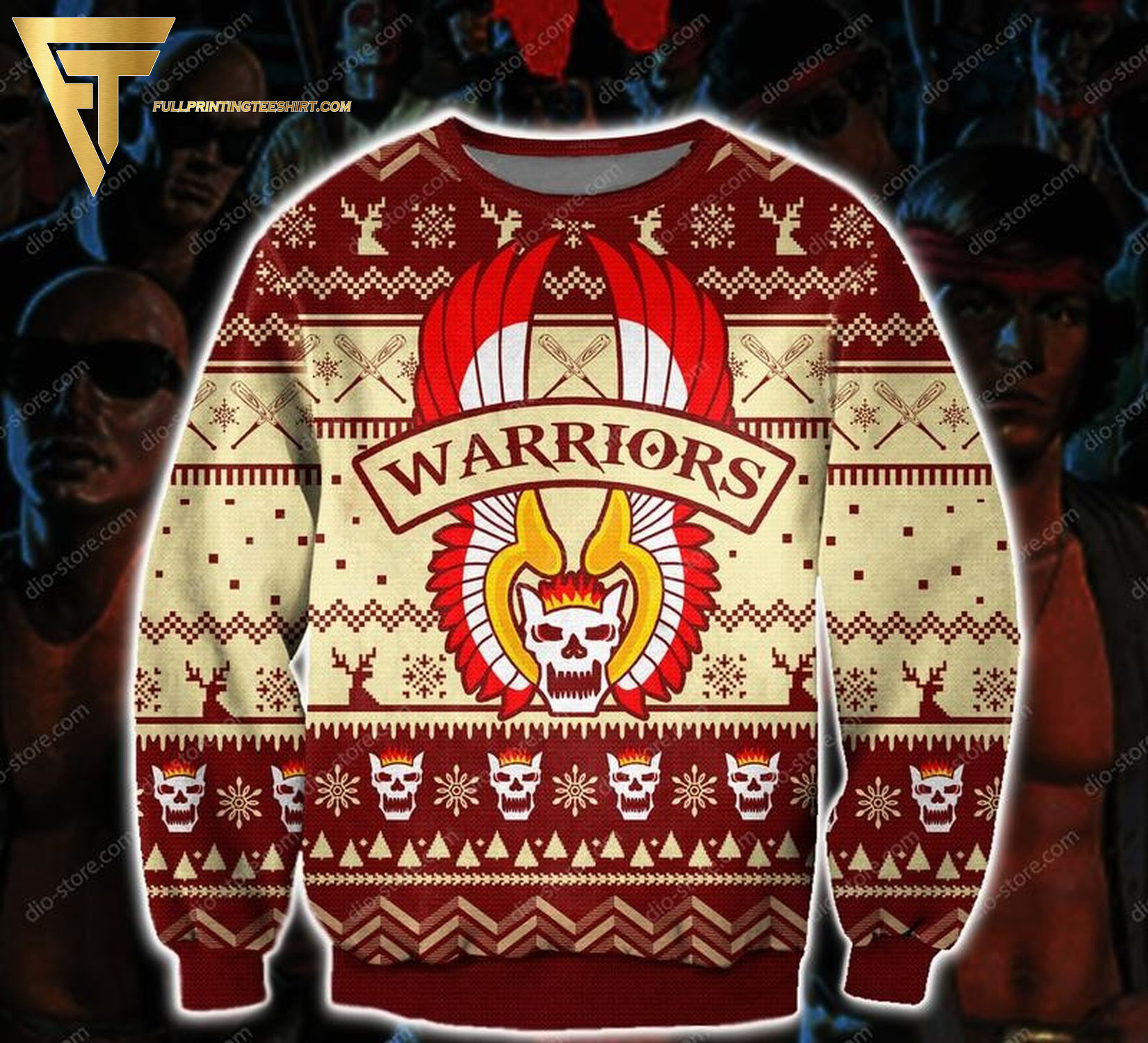 The Warriors Full Print Ugly Christmas Sweater