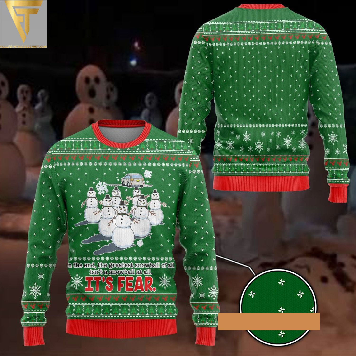 The office the greatest snowball ugly christmas sweater - Copy (2)