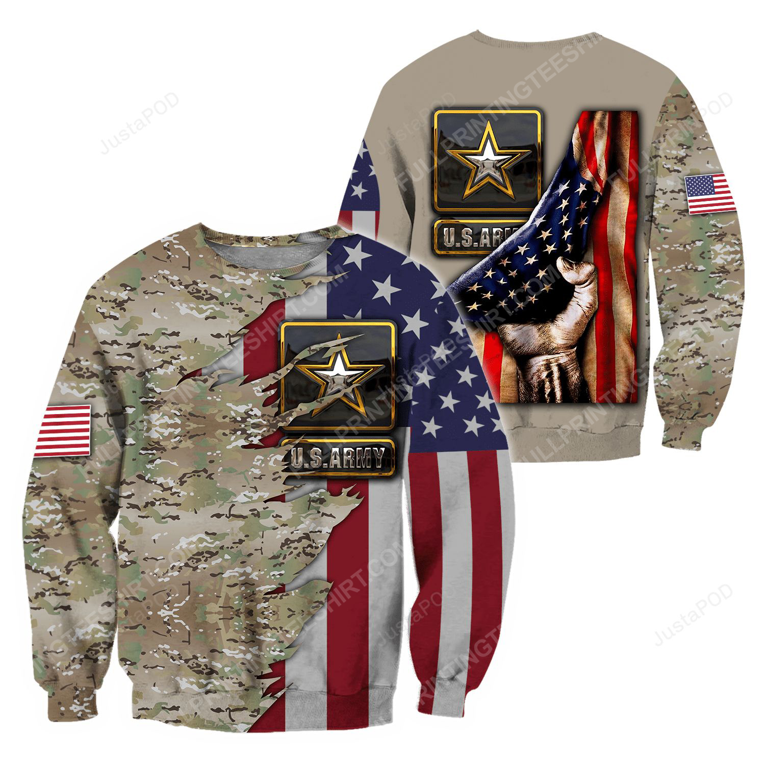 The united states army full print ugly christmas sweater