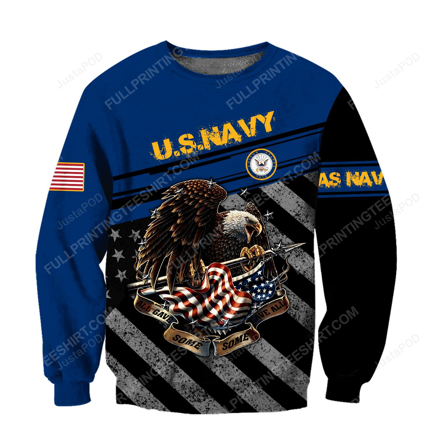 US navy all gave some some gave all full print ugly christmas sweater