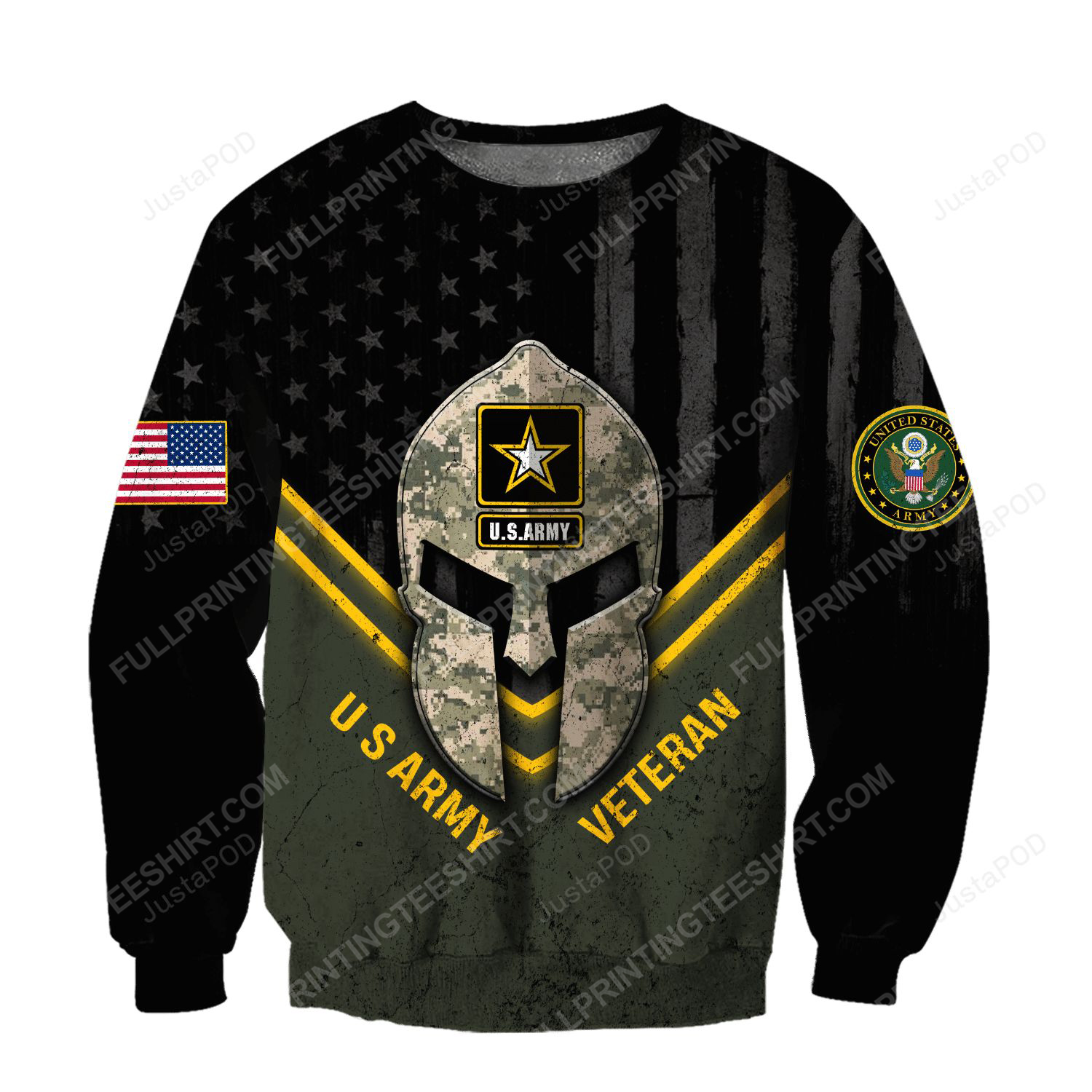 United states veteran spartan full print ugly christmas sweater