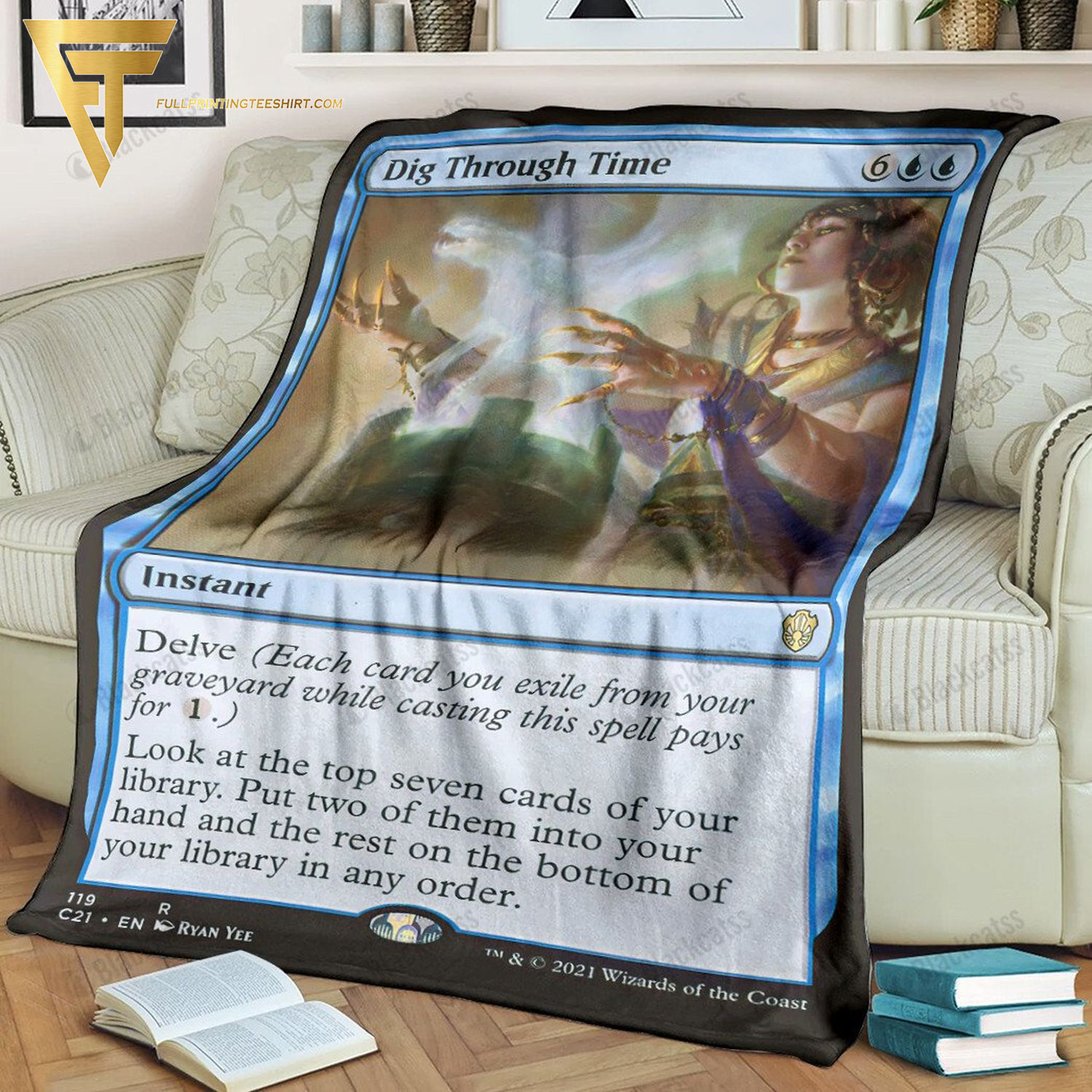 Game Magic The Gathering Dig Through Time All Over Print Blanket