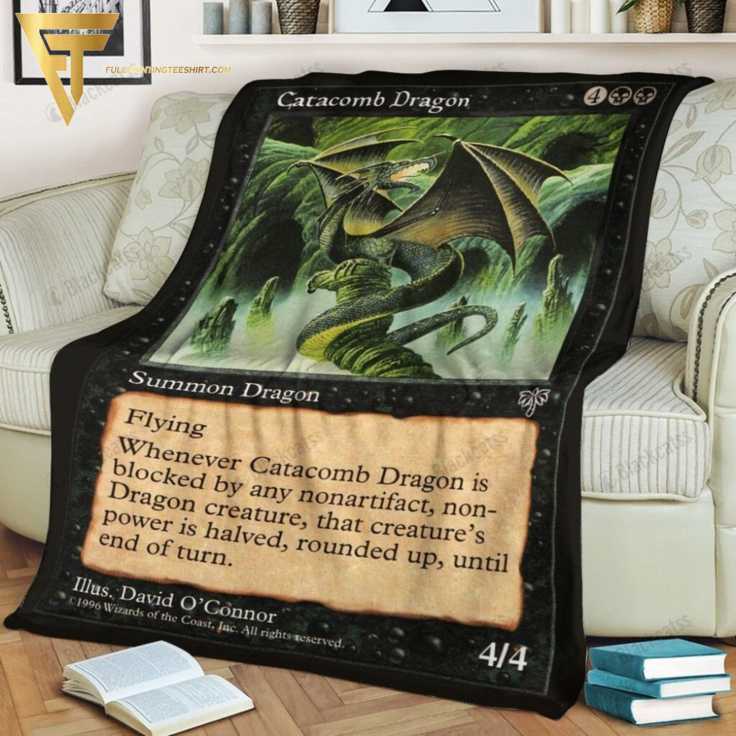 Game Magic The Gathering Catacomb Dragon All Over Print Blanket